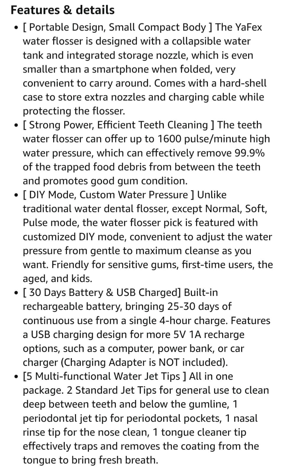 BRAND NEW PORTABLE ORAL IRRIGATOR BY YAFEX - Thumbnail 7