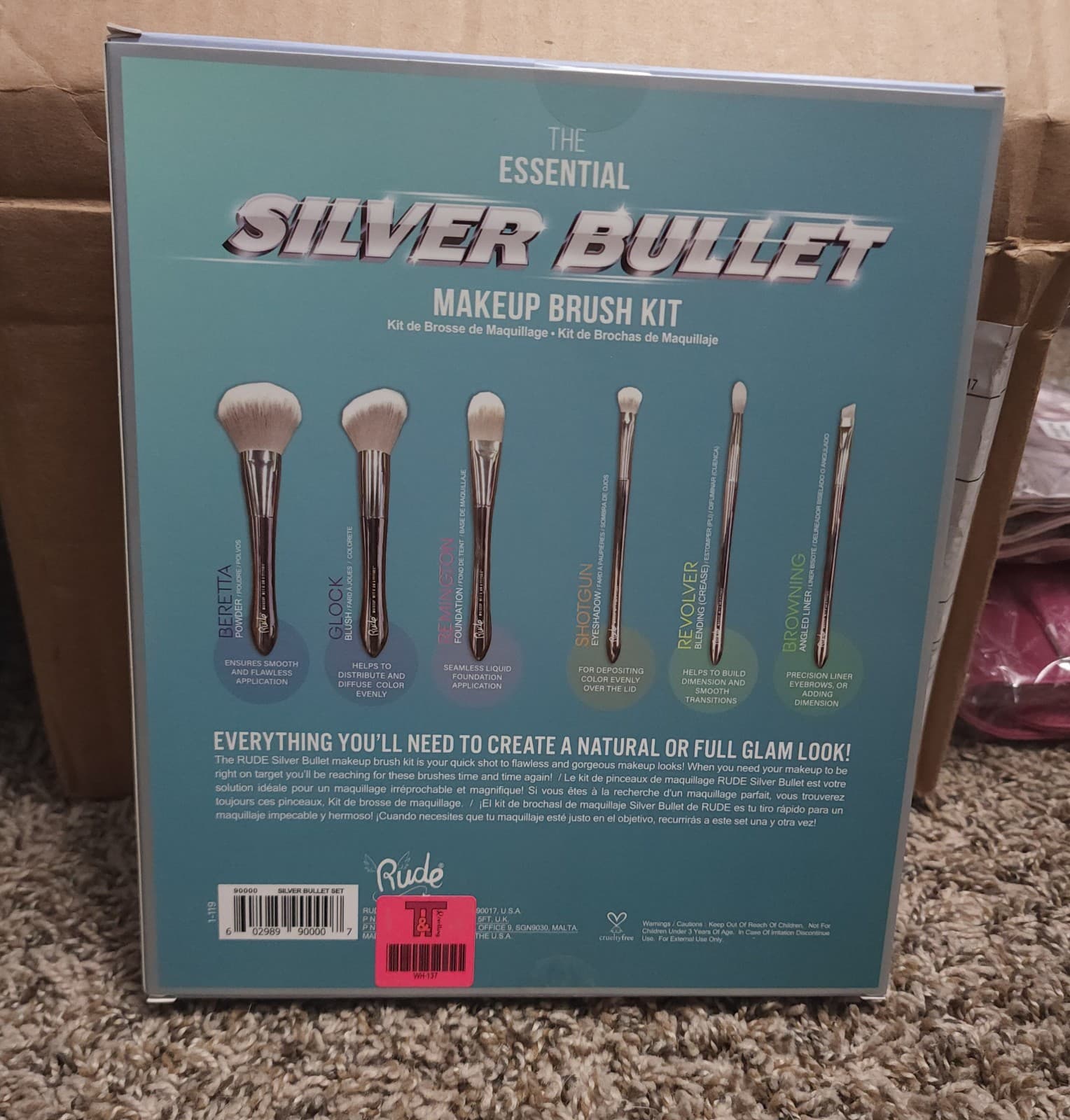 The Essential Silver Bullet Makeup Brush Set by Rude Cosmetics - Thumbnail 2