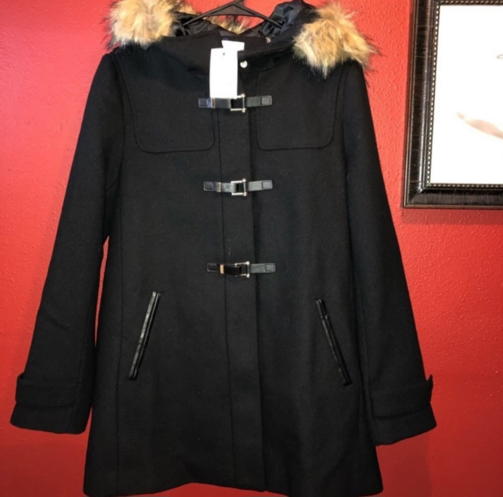 Cole Haan Signature Peacoat 356SW110 Size 8 Womens Faux Fur Hat - Thumbnail 2