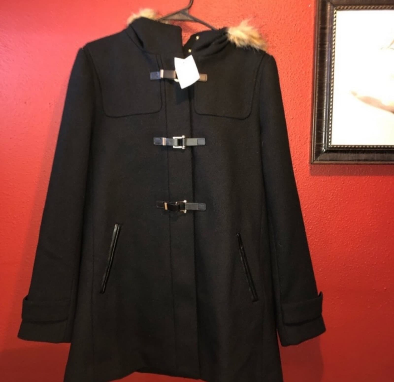 Cole Haan Signature Peacoat 356SW110 Size 8 Womens Faux Fur Hat - Thumbnail 3