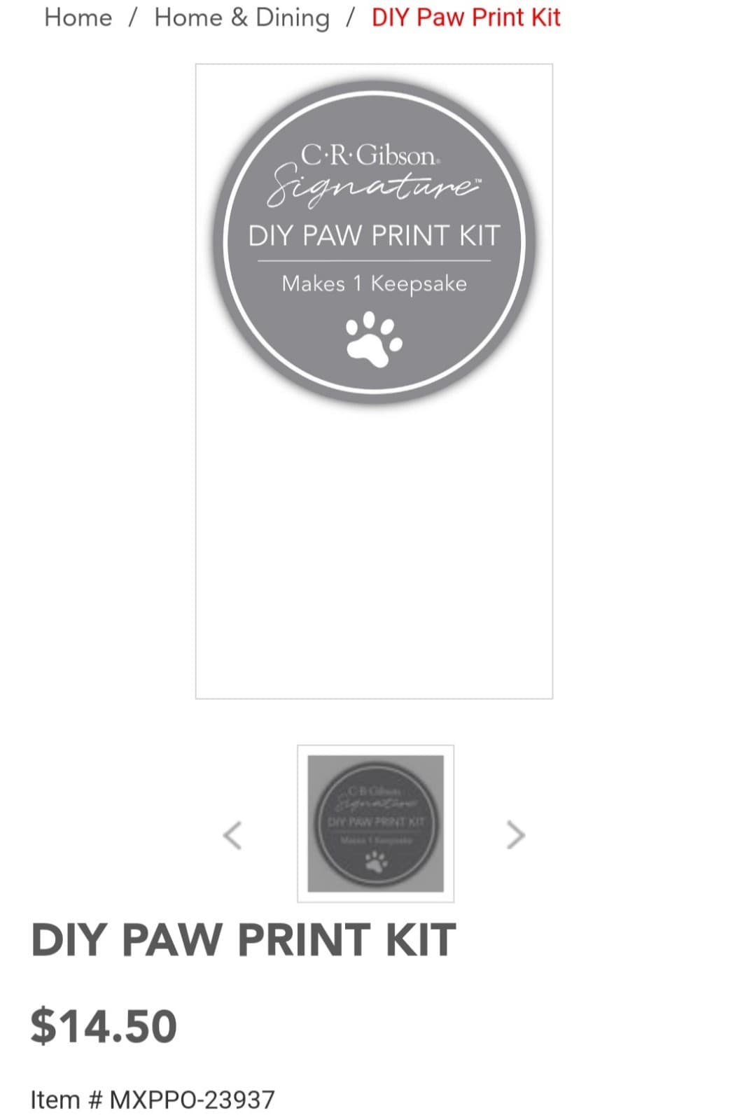 C.R. Gibson Signature DIY Paw Print Pet Mold Kit - Thumbnail 2