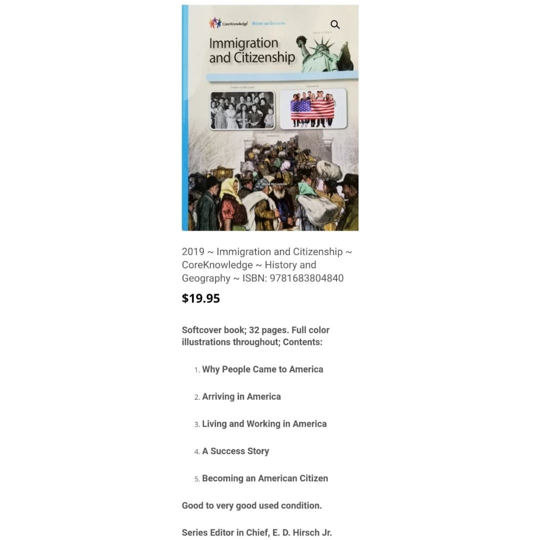 Core Knowledge Immigration & Citizenship Workbook - Thumbnail 6