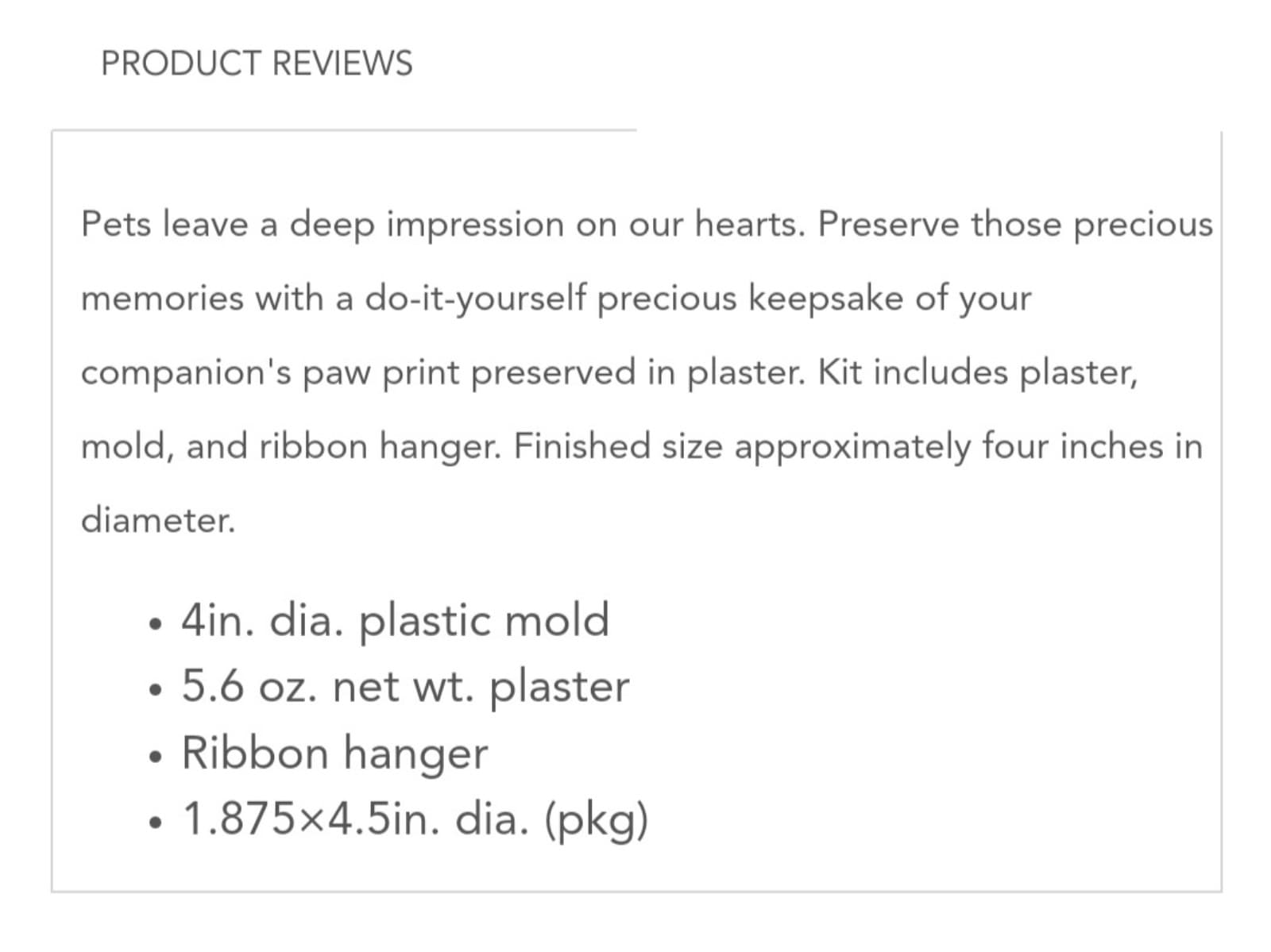 C.R. Gibson Signature DIY Paw Print Pet Mold Kit - Thumbnail 3