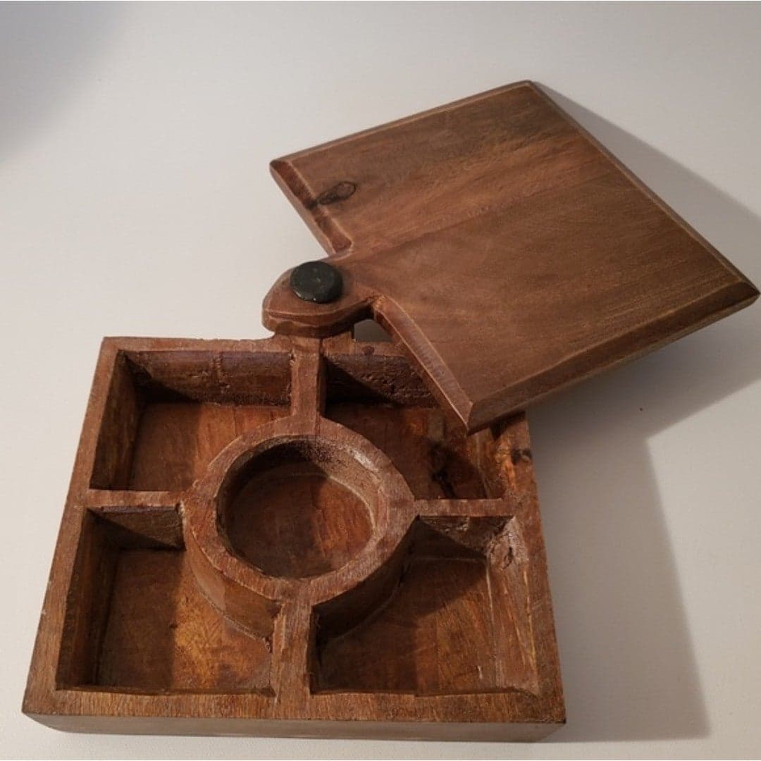 Hand carved Wood Box - Thumbnail 4