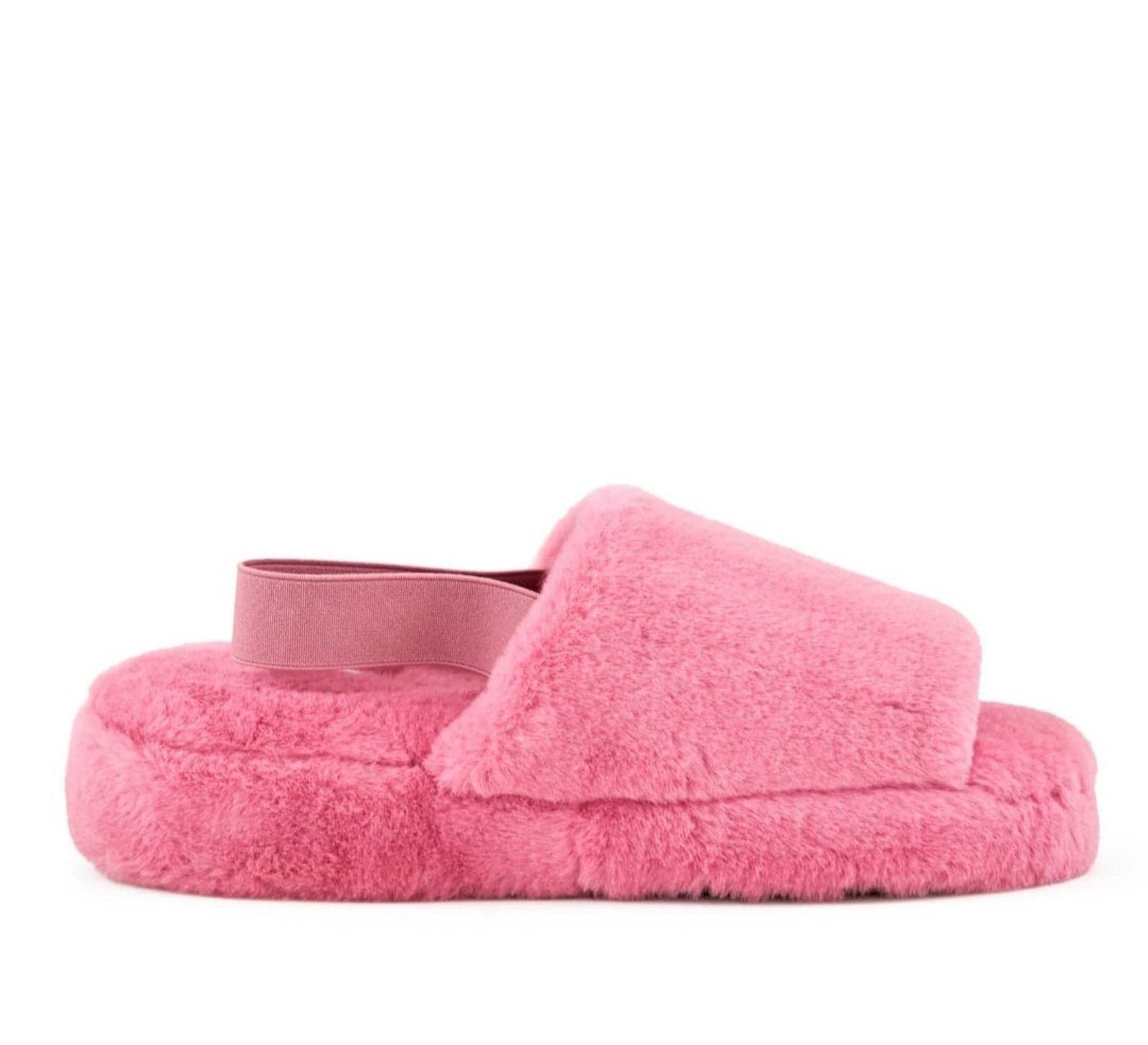 Womens Lisbon Faux Fur Slippers in Coral - Thumbnail 2