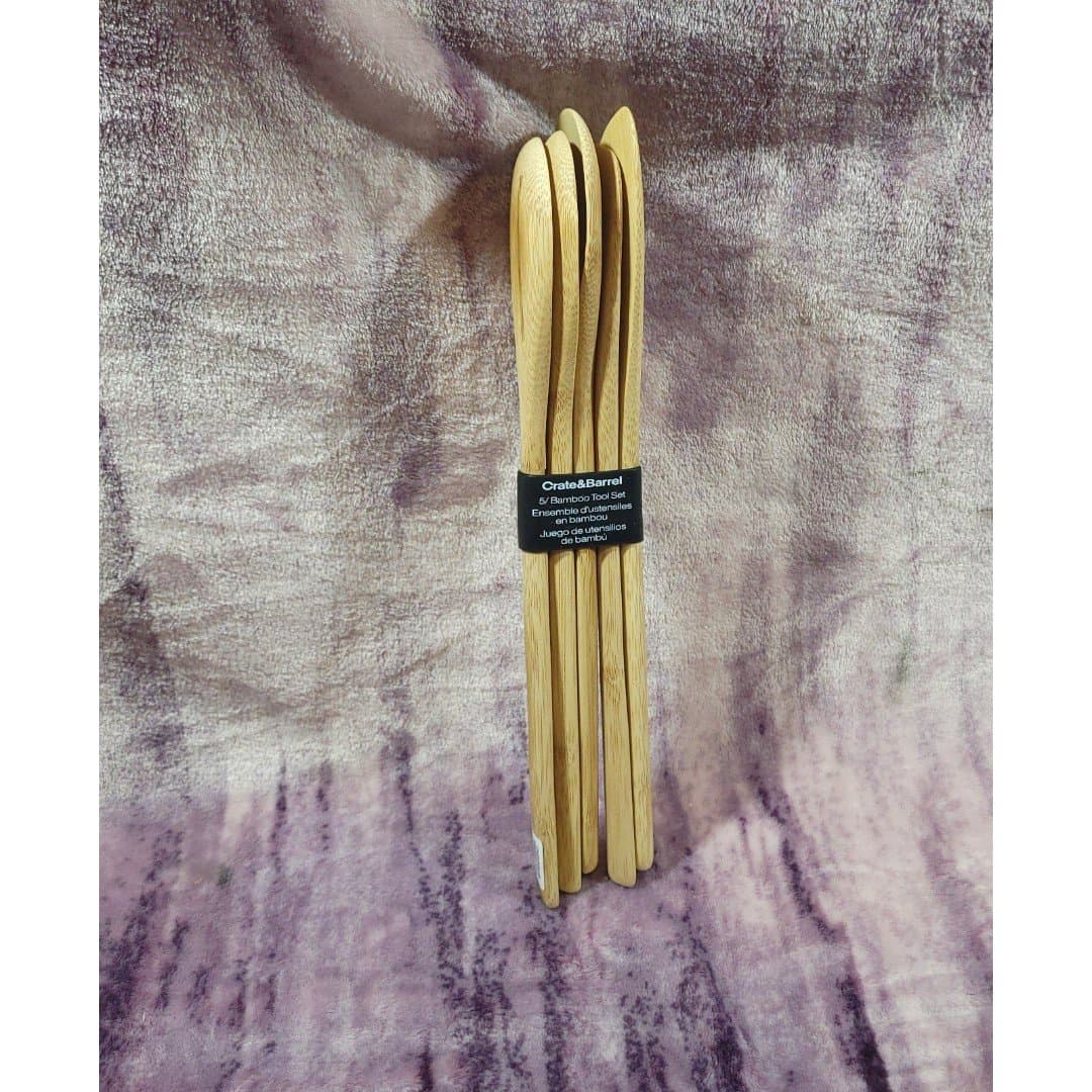 5 Piece Crate & Barrel Bamboo Kitchen Utensil Set - Thumbnail 4