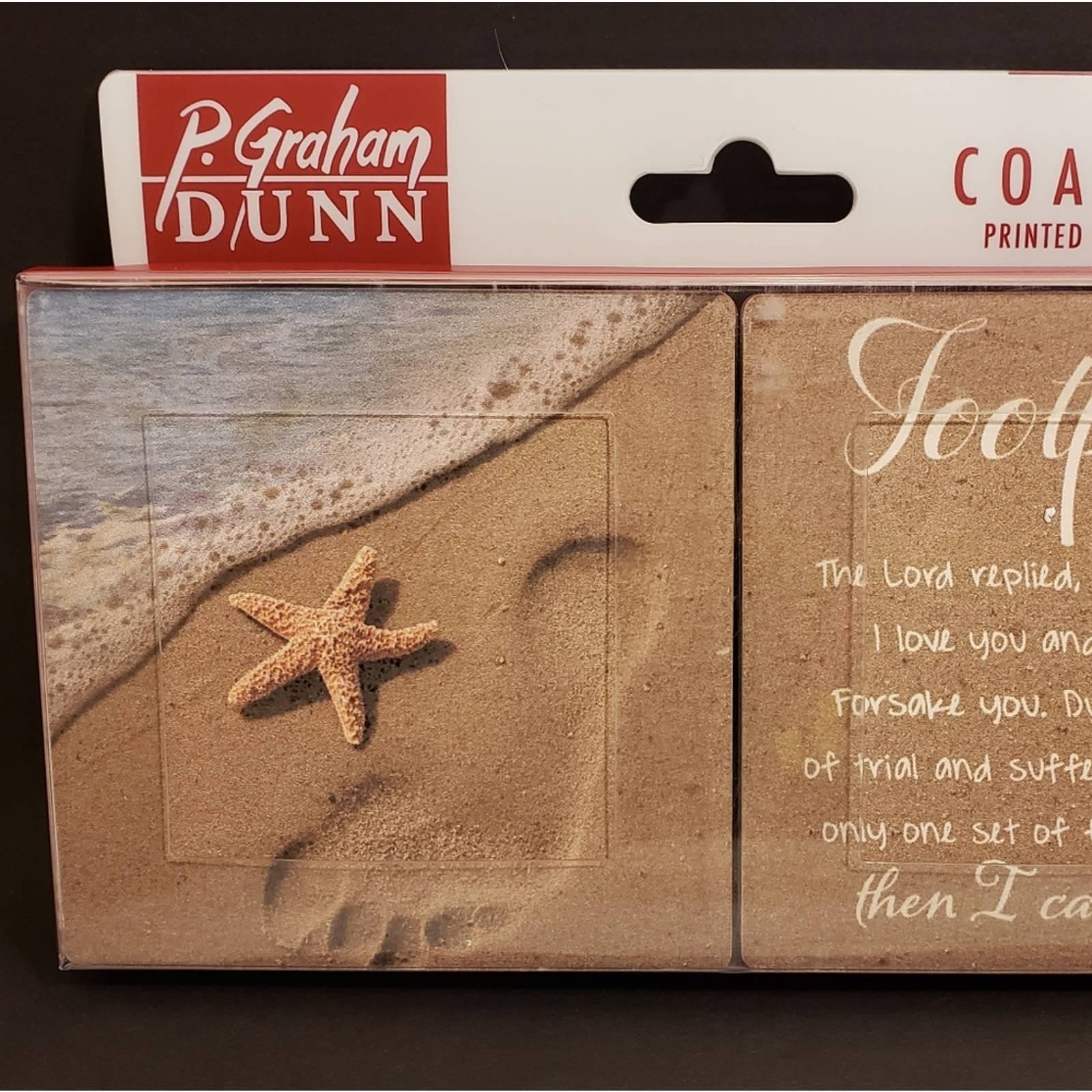 Ceramic "Footprints Poem" Coasters for Drinks - Thumbnail 3
