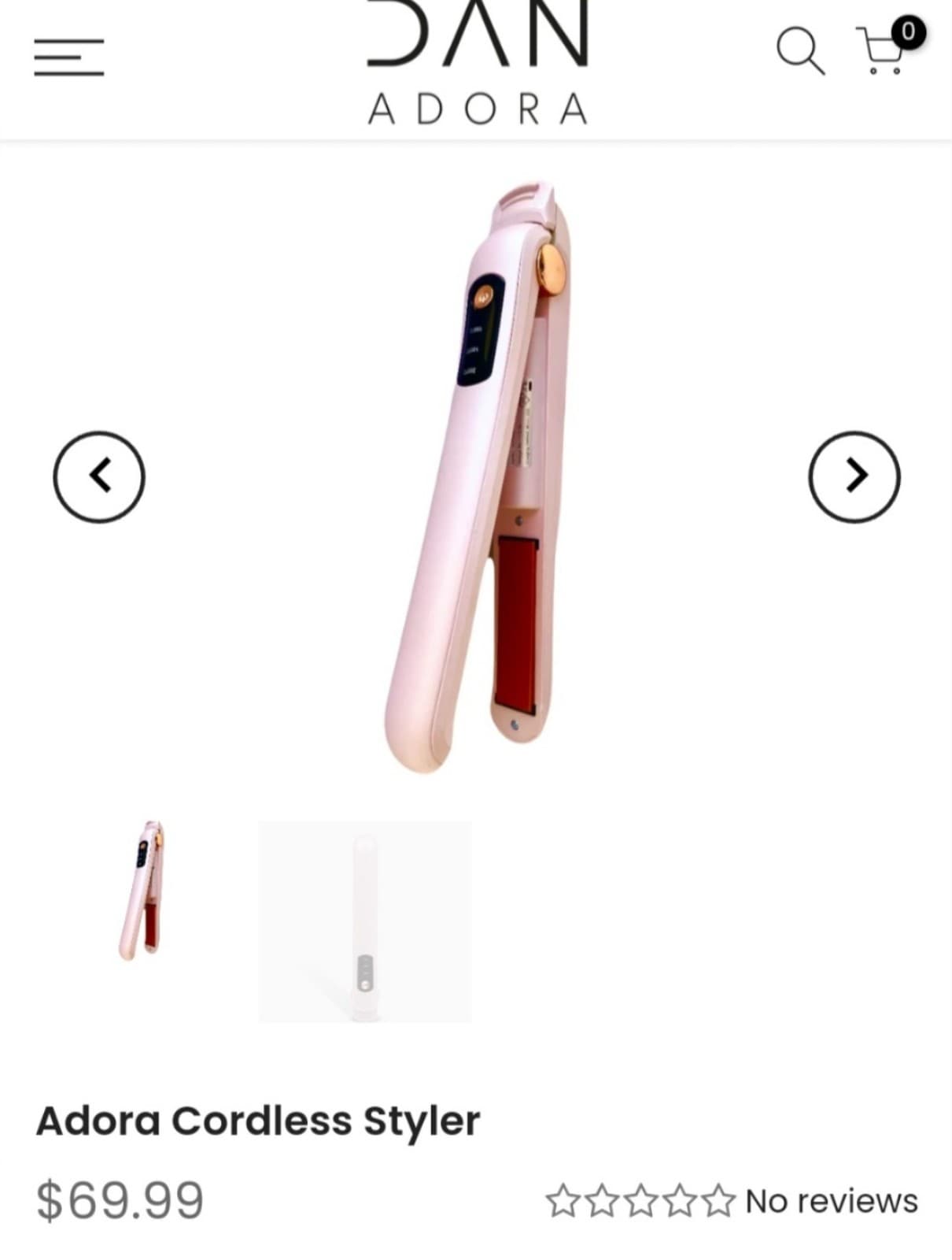 Dan Adora 2-in-1 Cordless Styler & Power Bank in Rose Gold - Thumbnail 2