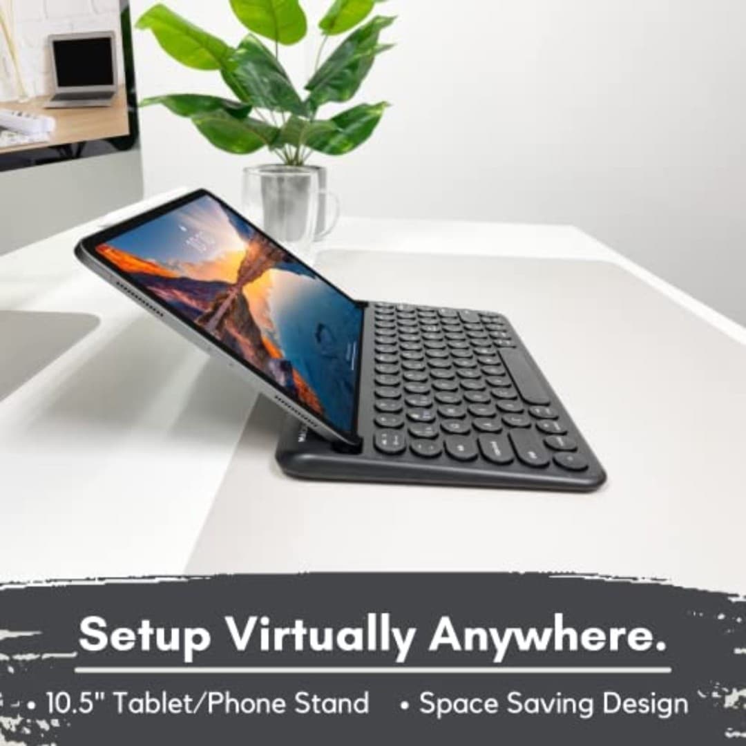 MACALLY SMALL BLUETOOTH KEYBOARD FOR IOS OR ANDROID PHONES & TABLETS IN BLACK - Thumbnail 7