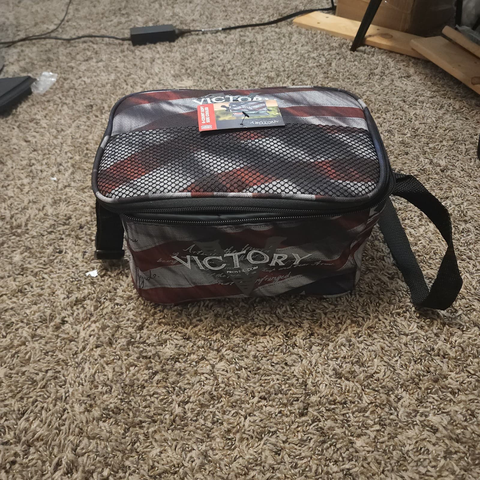 Pugs Victory 6 Pack SOFT Side Cooler w/ American Flag design - Thumbnail 7