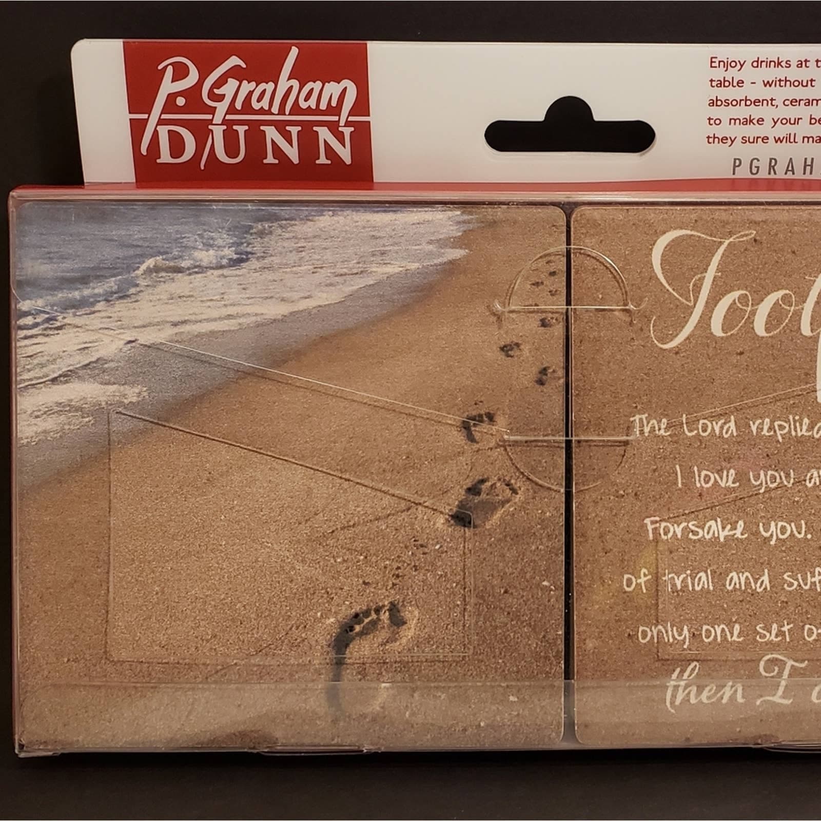 Ceramic "Footprints Poem" Coasters for Drinks - Thumbnail 4