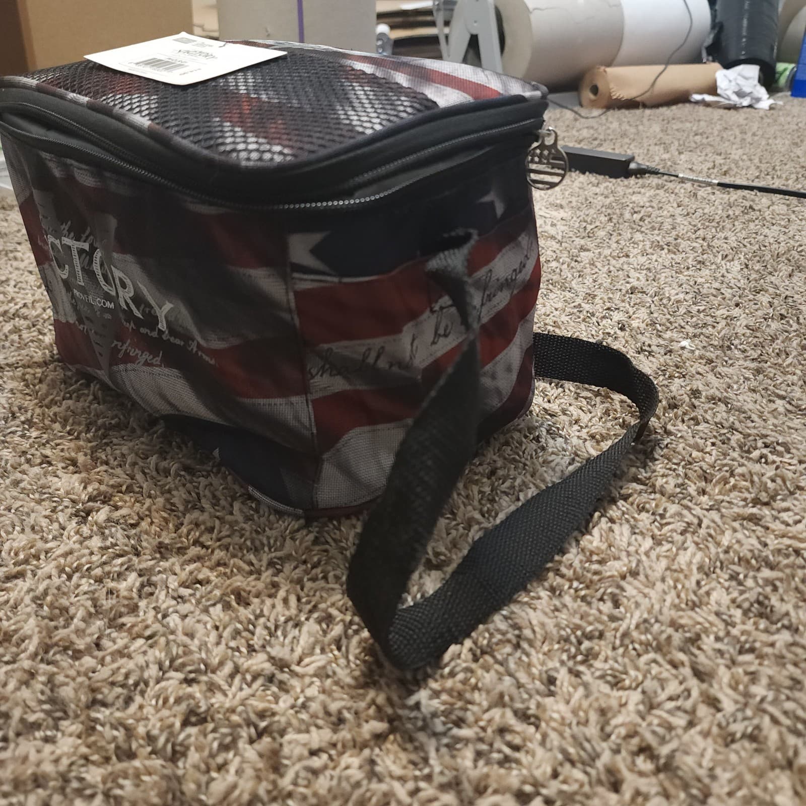 Pugs Victory 6 Pack SOFT Side Cooler w/ American Flag design - Thumbnail 5