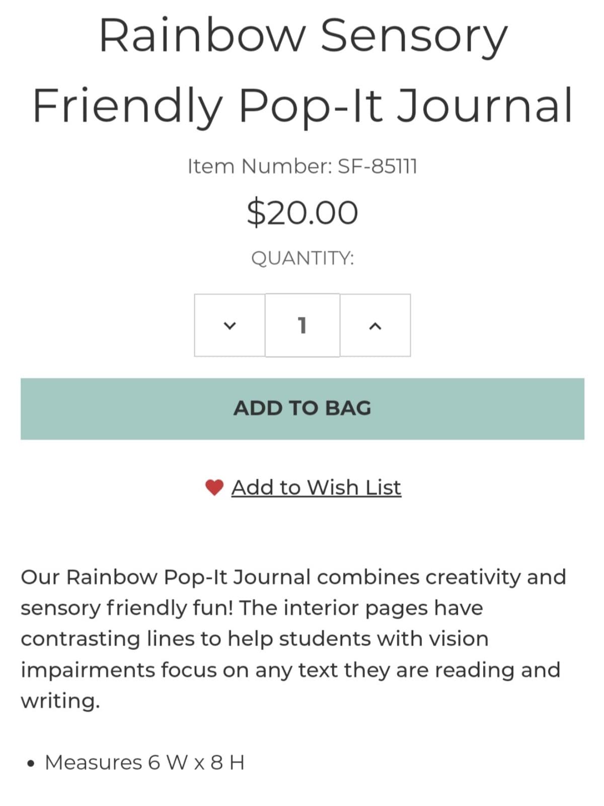 Rainbow Sensory Friendly Pop-It Journal Notebook - Thumbnail 3