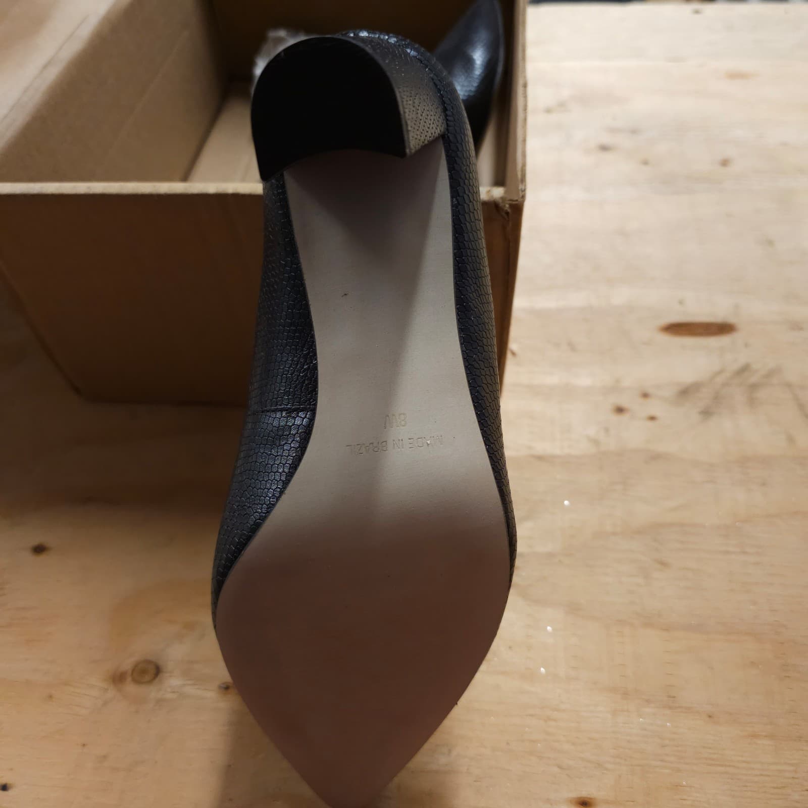 Walking Cradle Samantha Pump Dress Shoes Size 8W Black - Thumbnail 6
