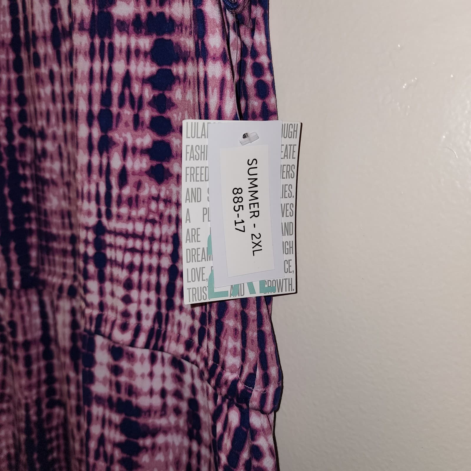 LulaRoe Summer Sleeveless Dress Size 2xl Purple - Thumbnail 4