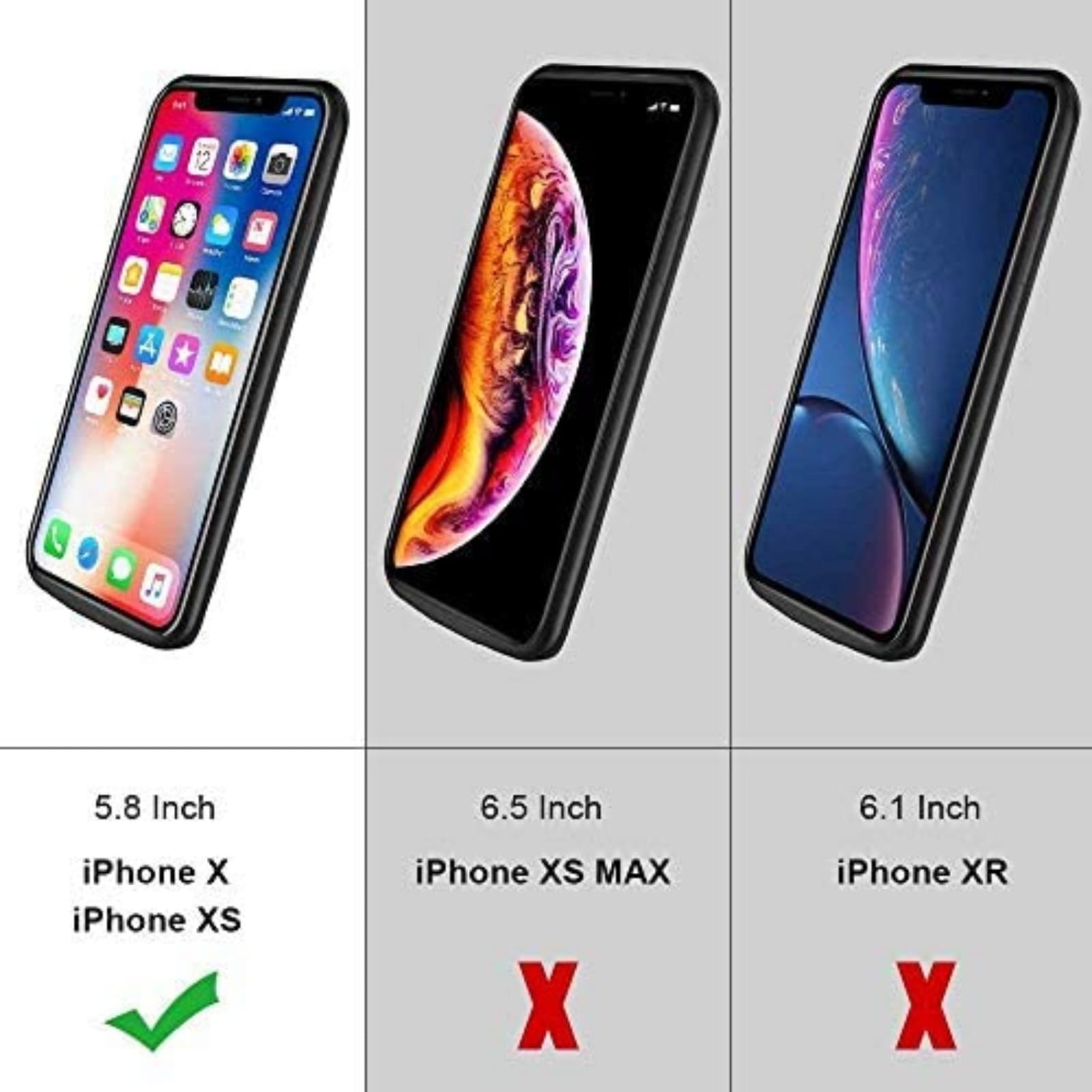 Newdery Iphone X/XS Battery Charging Phone Case 10000mAh - Thumbnail 11