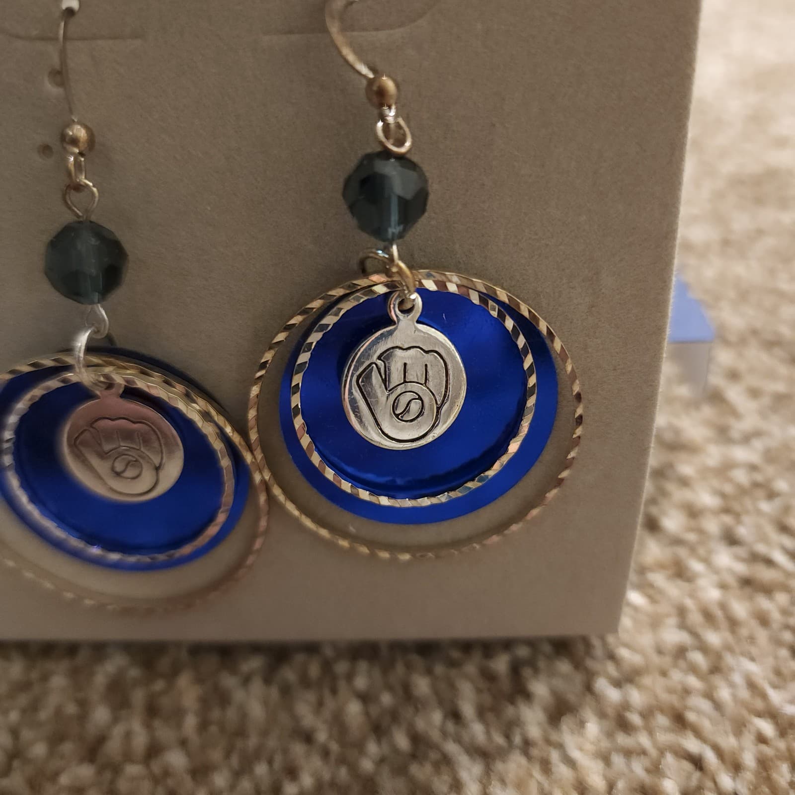 Milwaukee Brewers Baseball Game Day Earrings - Thumbnail 3