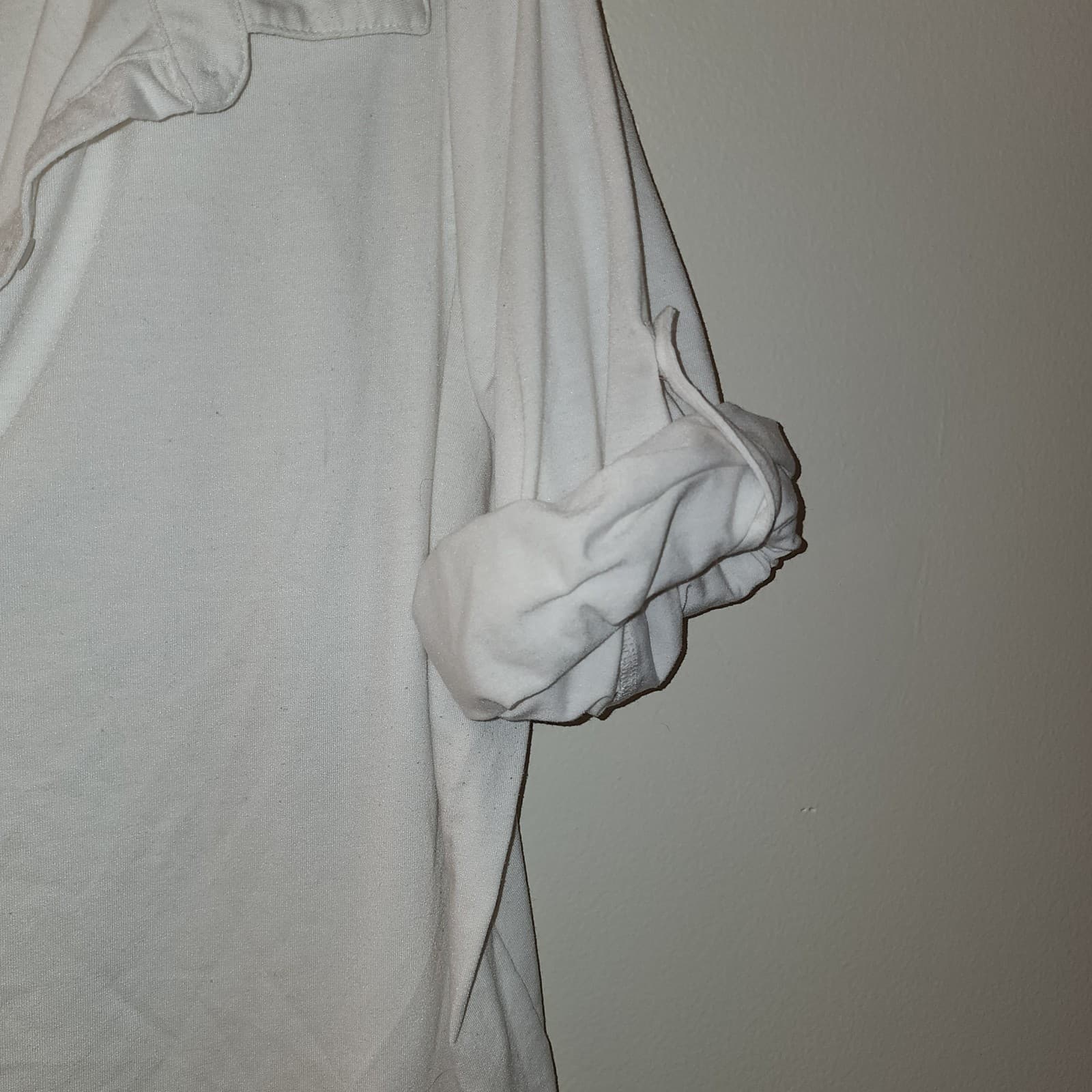 White LulaRoe Button Up Valentina Blouse Size 2xl - Thumbnail 6