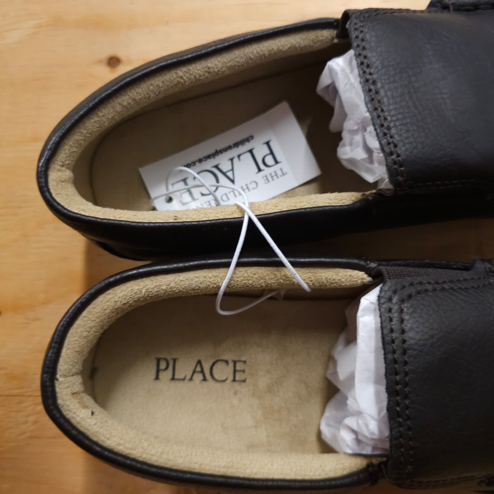 The Children's Place Boys Dress Shoes Size 3 Dark Brown - Thumbnail 4