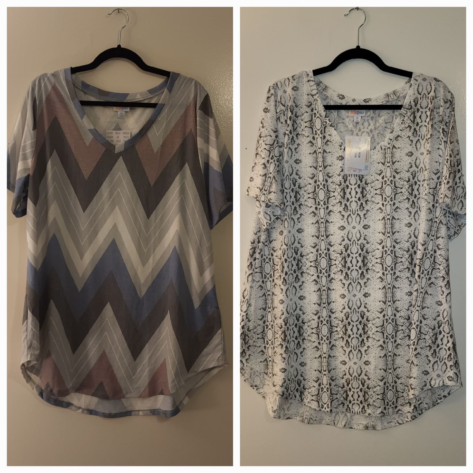 Set of 2 LulaRoe Iris V-Neck Tunic Top Size XL - Thumbnail 5