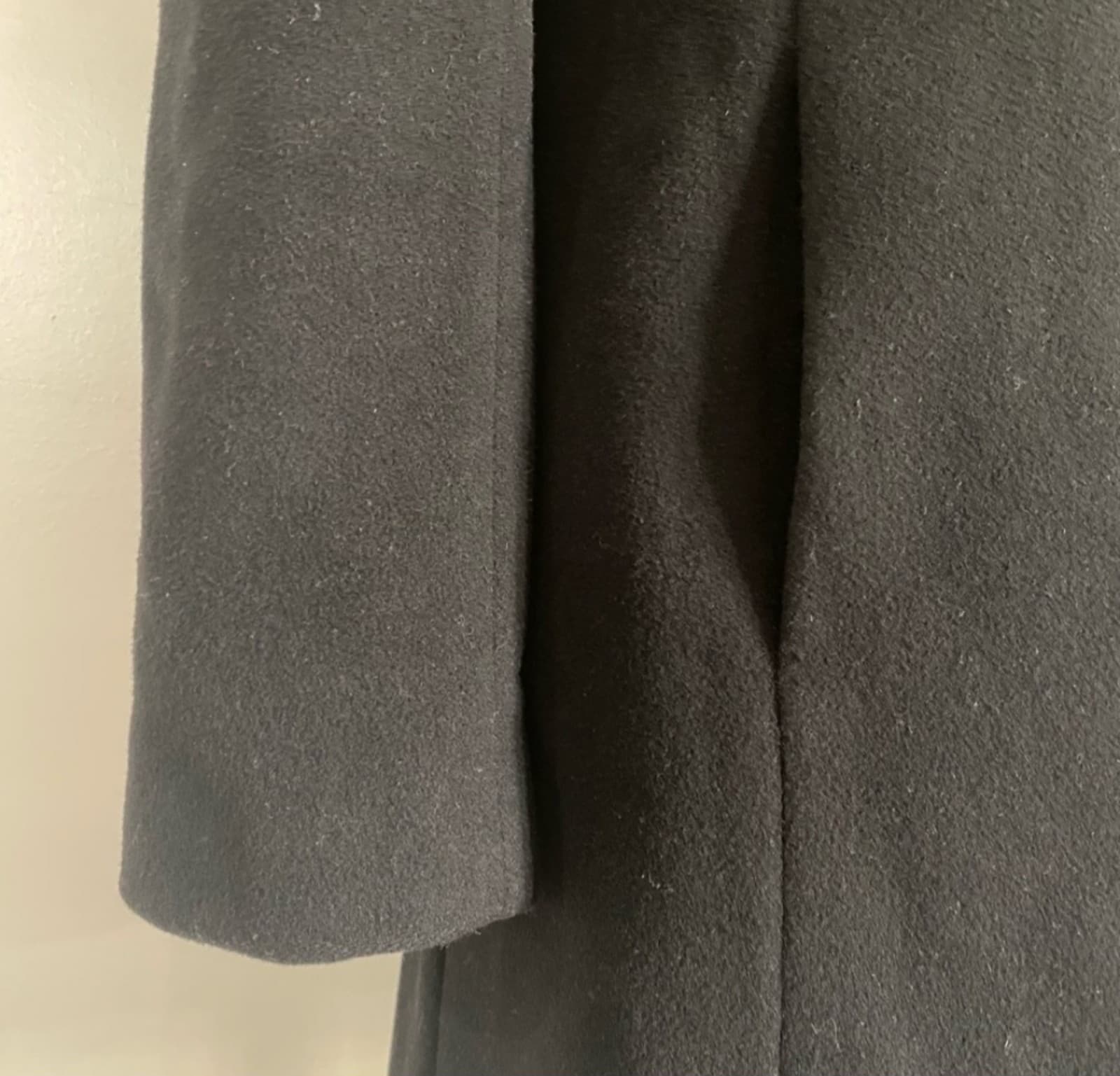 Via Spiga Double Breasted Knee Length Coat with Removable Fur Trimmed Hood Size - Thumbnail 6