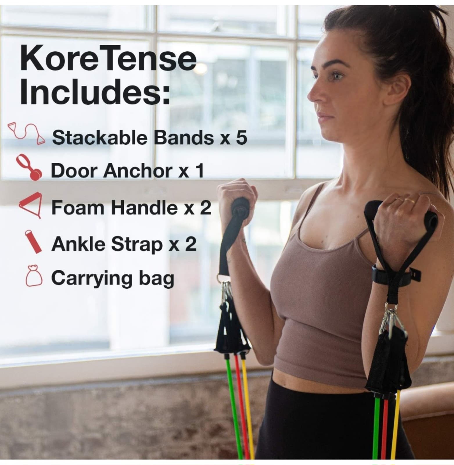 Kortense Resistance Bands Workout Set 11 PCS - Thumbnail 2