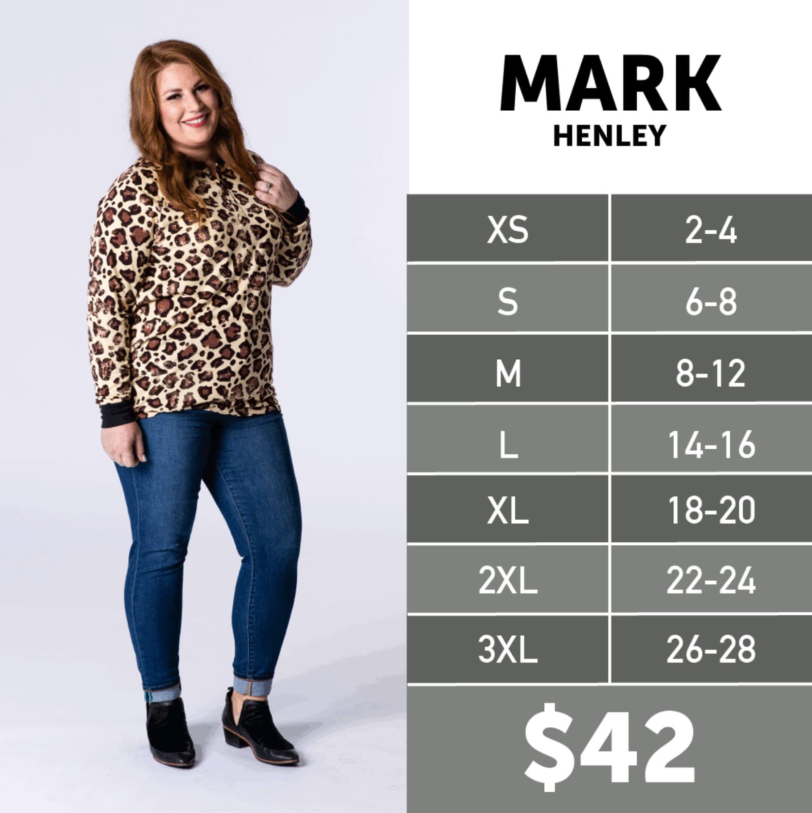 LulaRoe Nark Henley 3 Button Shirt Size 2xl - Thumbnail 9