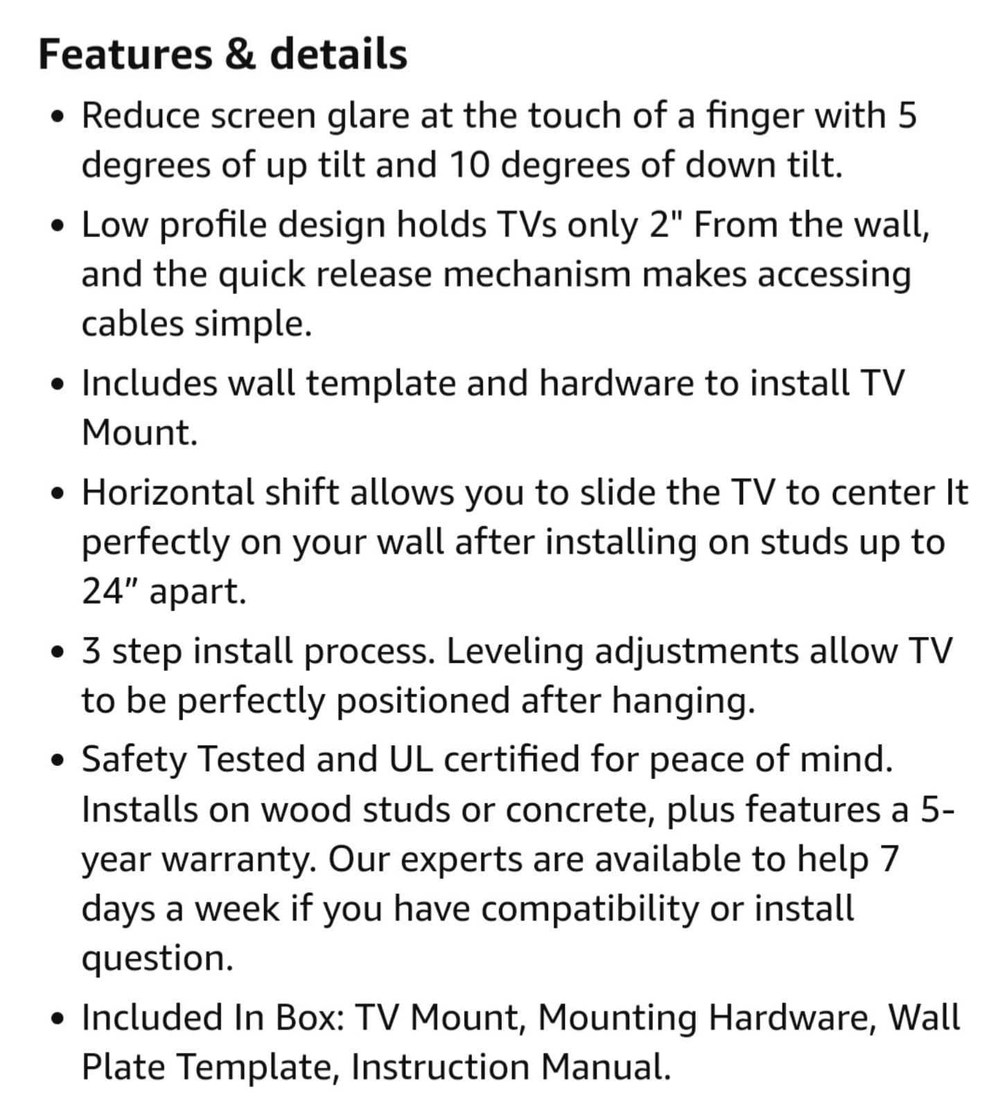 Tilt LED LCD TV Wall Mount for Large Tv NL802B - Thumbnail 11
