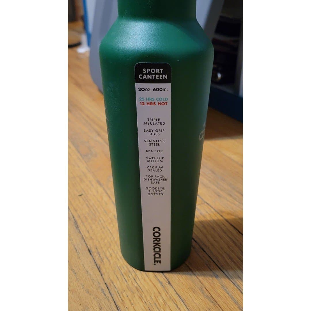 Green Adidas Corkcicle 20oz Sport Canteen - Thumbnail 3