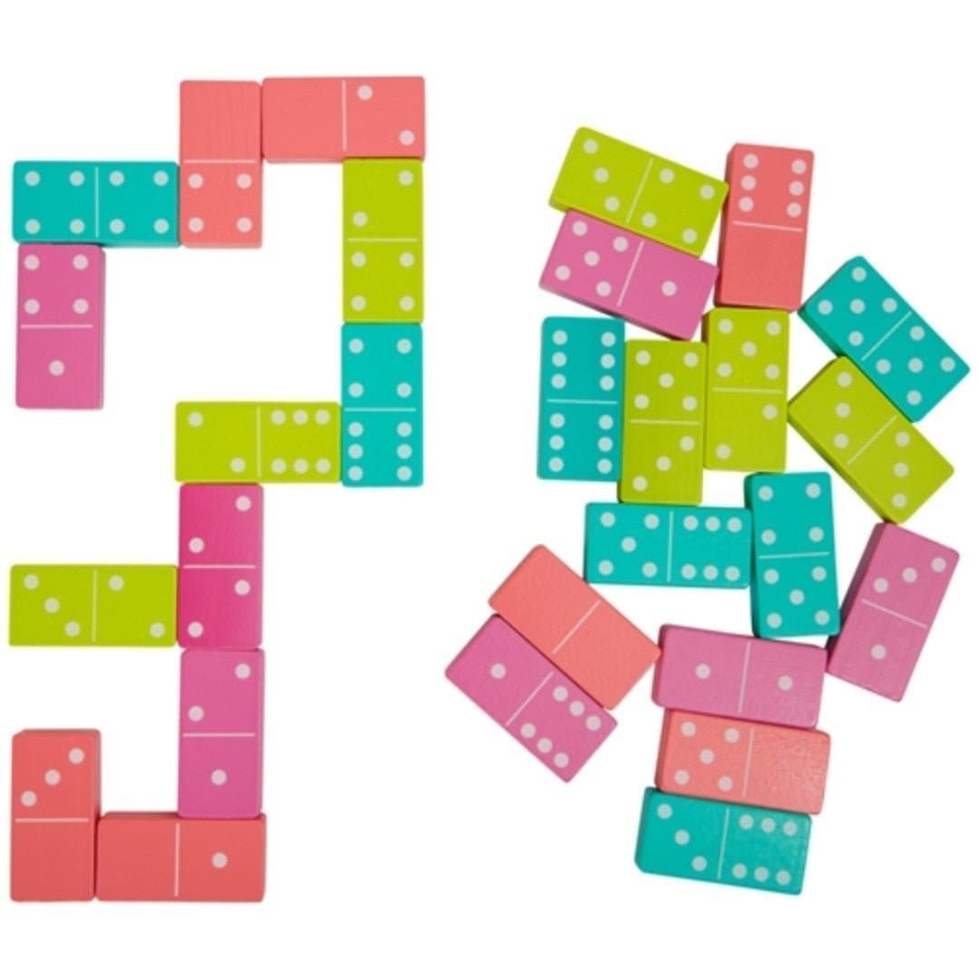 KAILO CHIC WOODEN 28PC DOMINOE SET - BRIGHT COLOR - Thumbnail 3