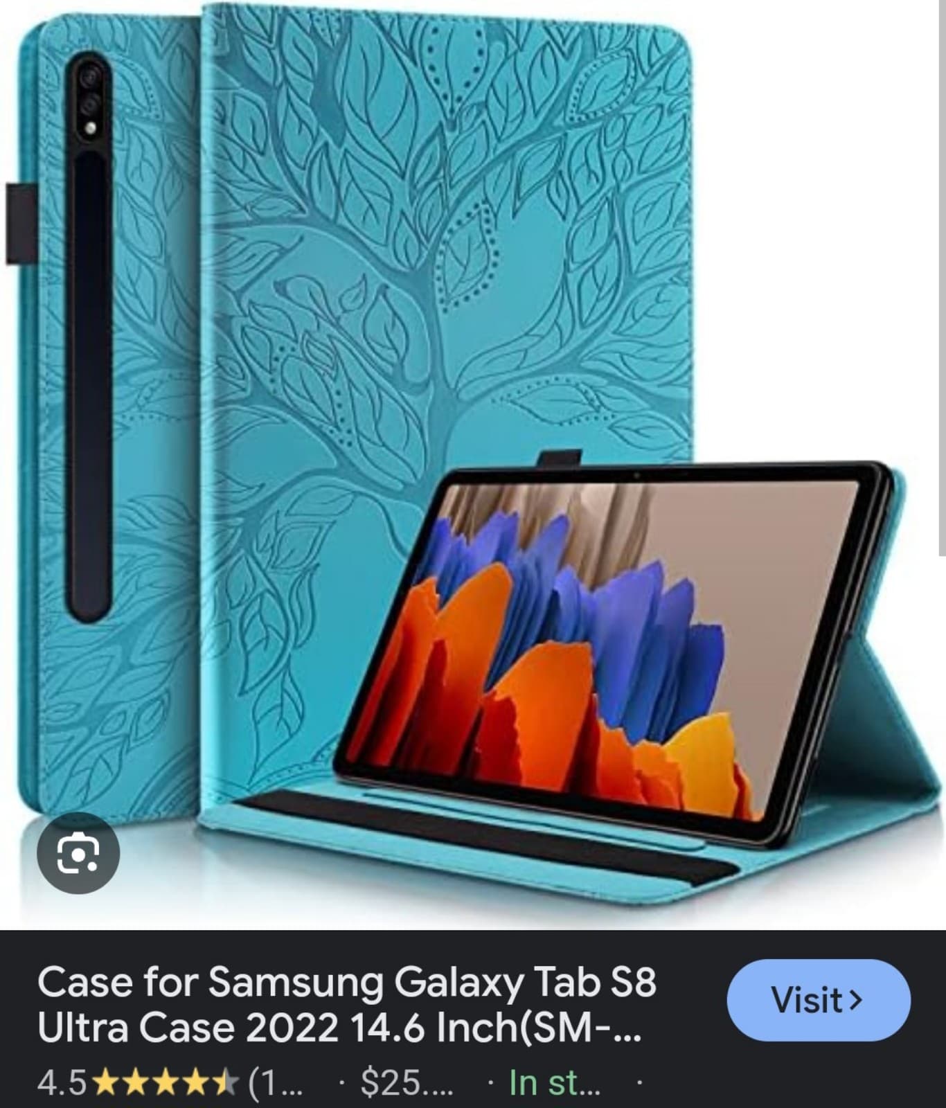 Samsung Galaxy Tab S8 Ultra Case 14.6" Turquoise - Thumbnail 5
