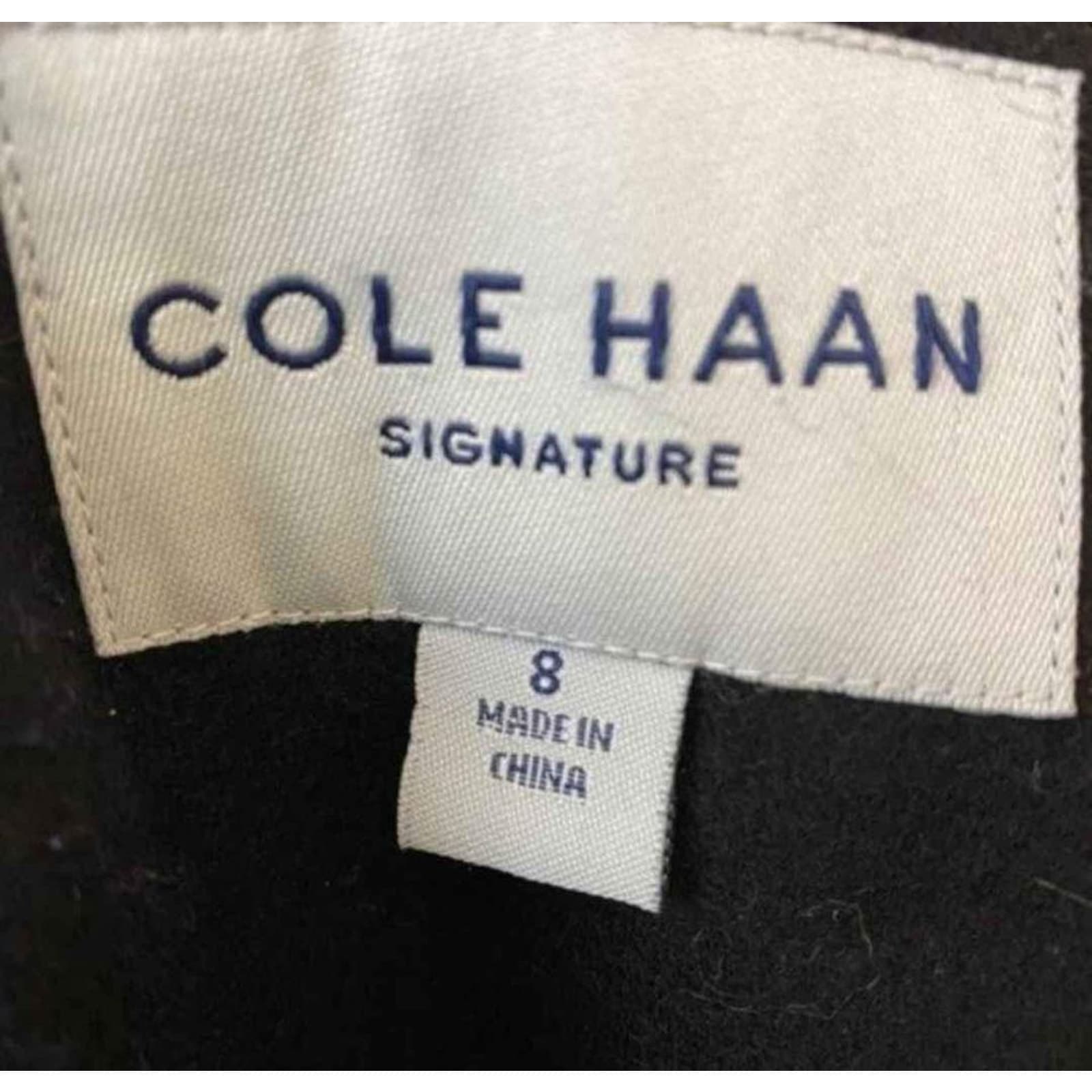 Cole Haan Faux Fur Wool Trench Coat for Women Size 8 - Thumbnail 3