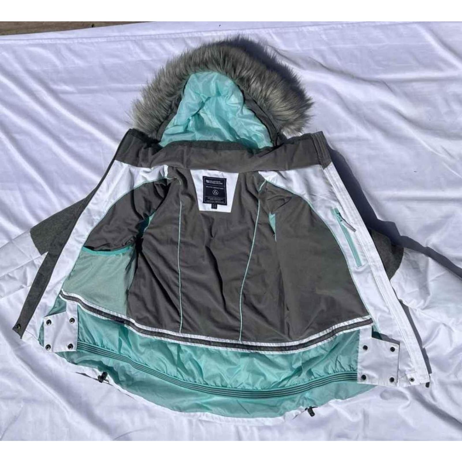 Mountain Warehouse Fur Hooded Coat Size 8 - Thumbnail 2