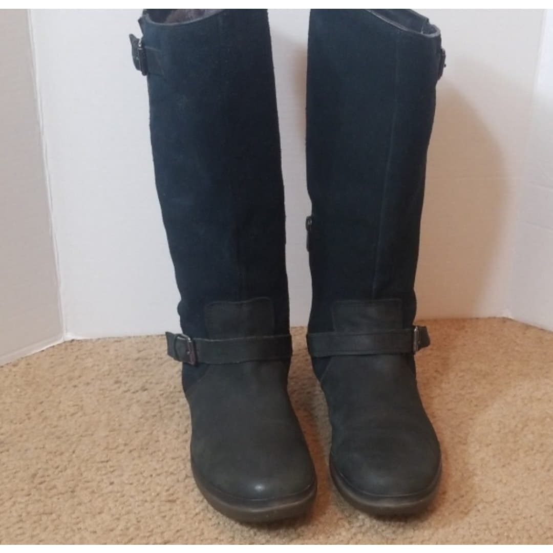 Black Ugg Thomsen 1005268 Leather/Suede Waterproof Boots Size 9 - Thumbnail 3