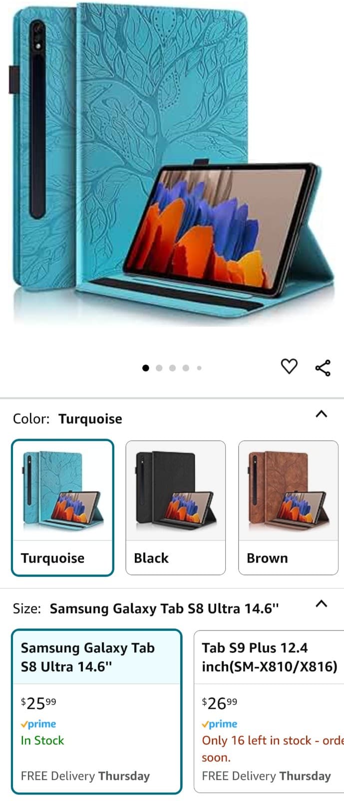 Samsung Galaxy Tab S8 Ultra Case 14.6" Turquoise - Thumbnail 4