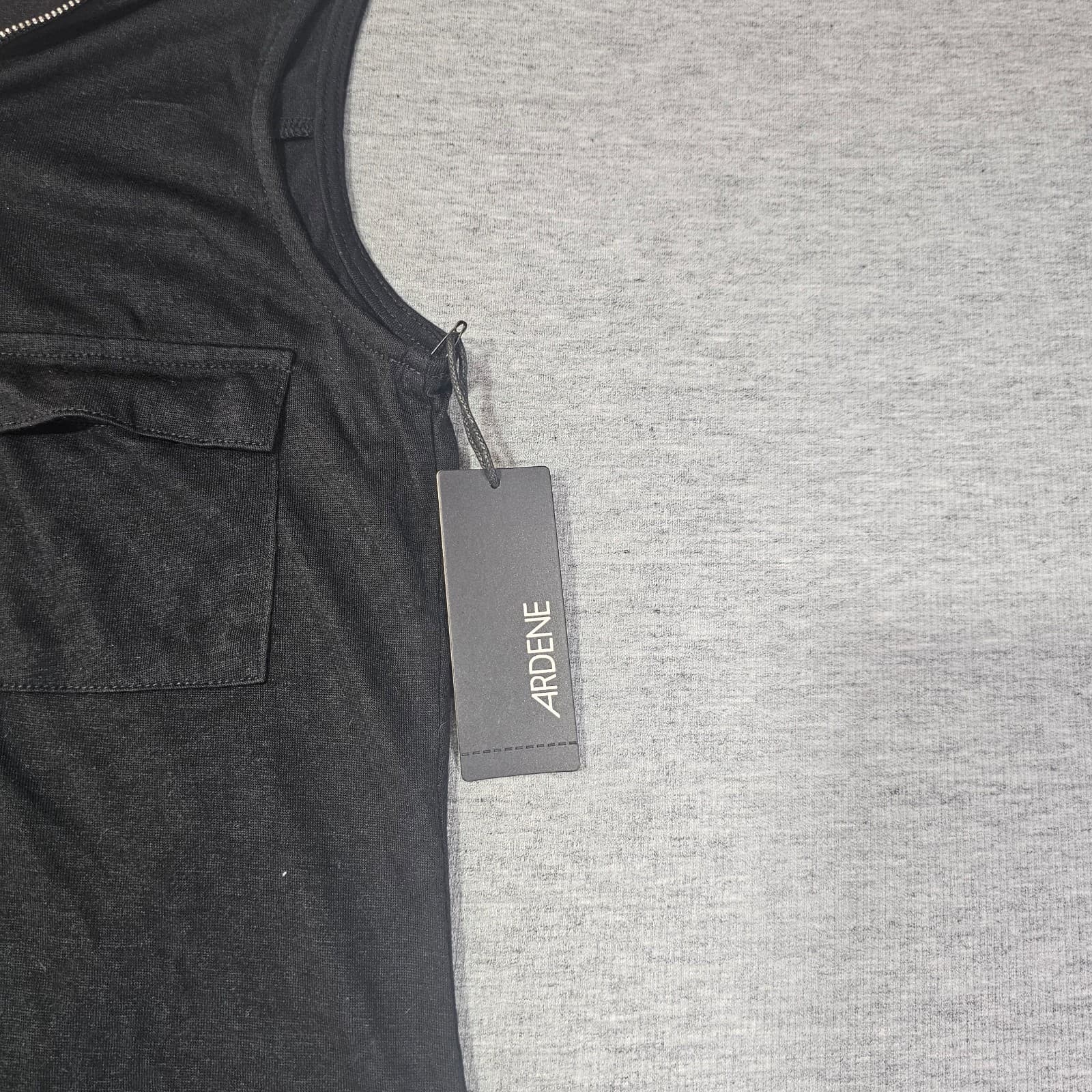 Ardene Black Half Zip Tank Top for Women Size X-Small - Thumbnail 3
