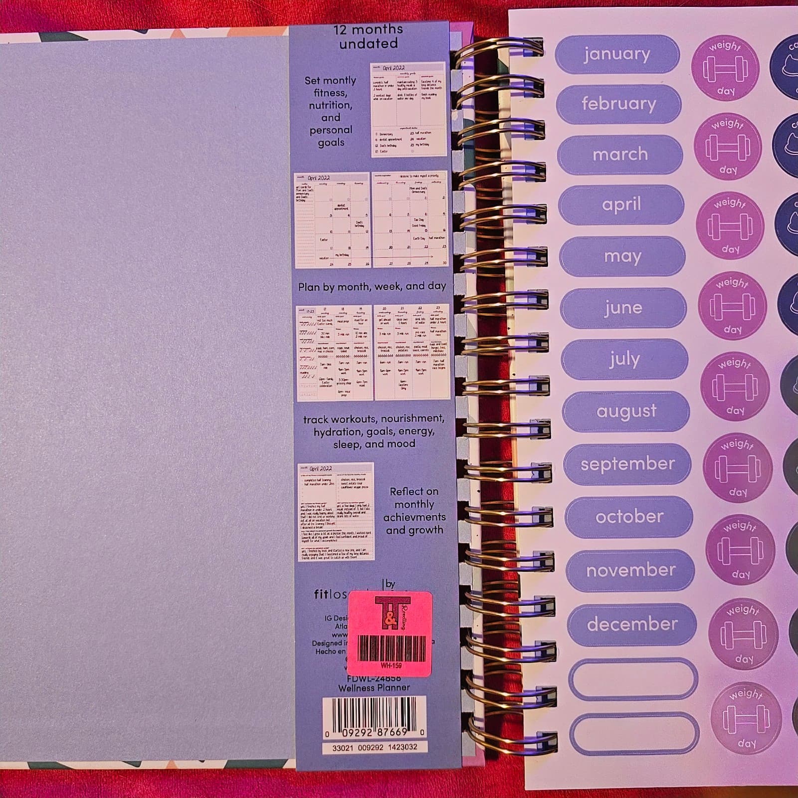 12 Month Undated FITLosophy Wellness Planner - Thumbnail 6