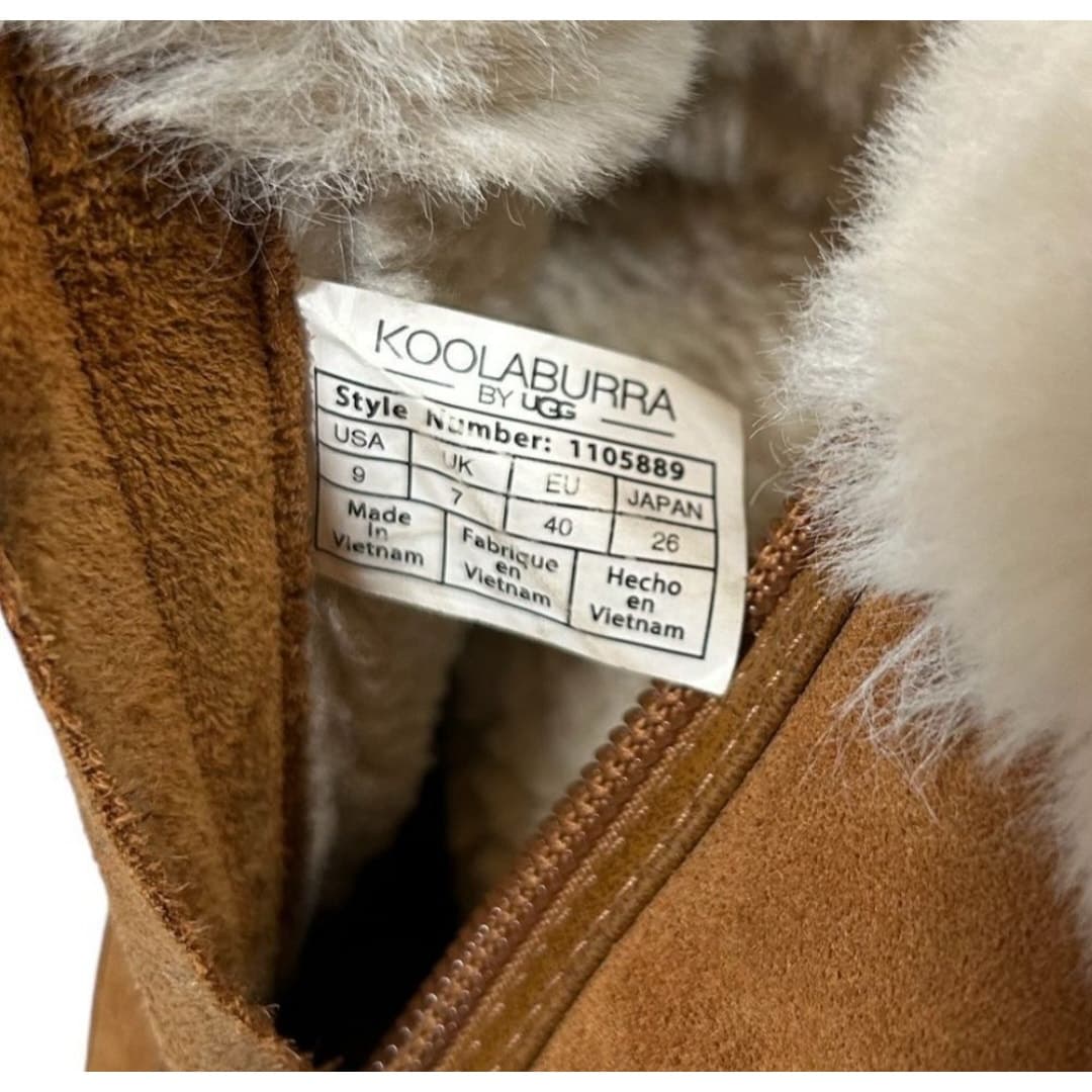 Ugg Koolaburra Zip Up Faux Fur Lined Boots in Chestnut Tan Size 9 - Thumbnail 7