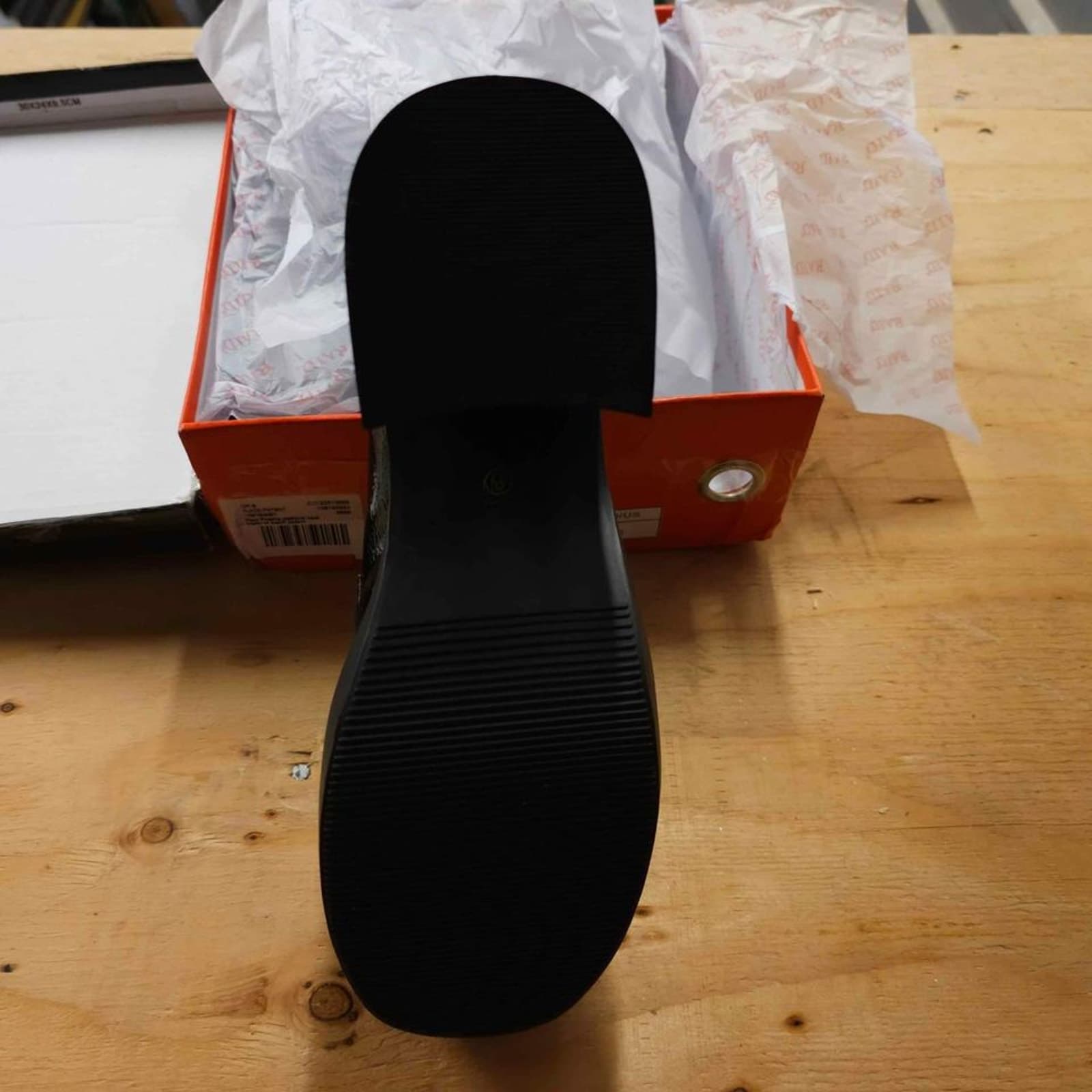 ASOS Raid Presha Platform Heel Loafer in Black - Thumbnail 7