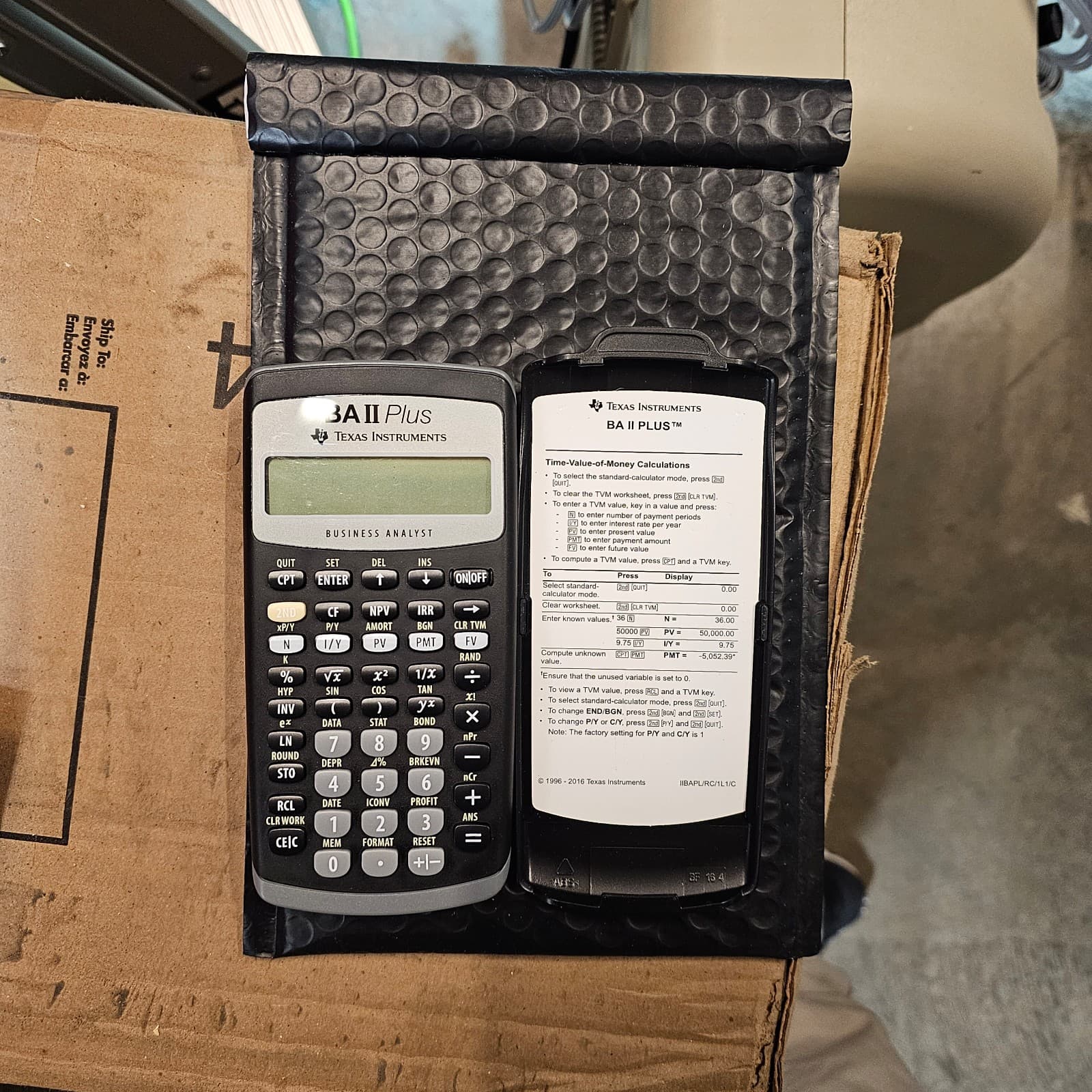 TEXAS INSTRUMENTS BA II PLUS BUSINESS ANALYST CALCULATOR - Thumbnail 3
