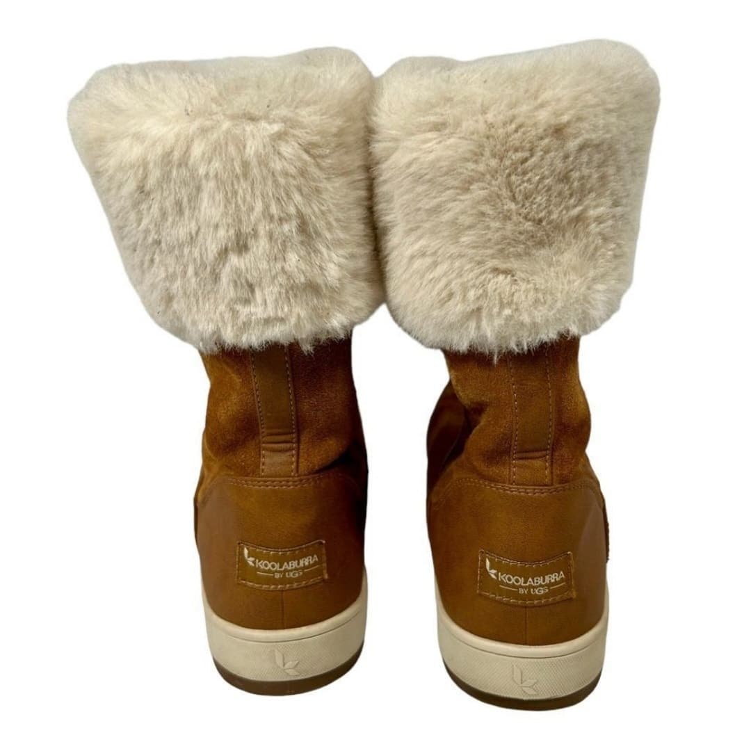 Ugg Koolaburra Zip Up Faux Fur Lined Boots in Chestnut Tan Size 9 - Thumbnail 5