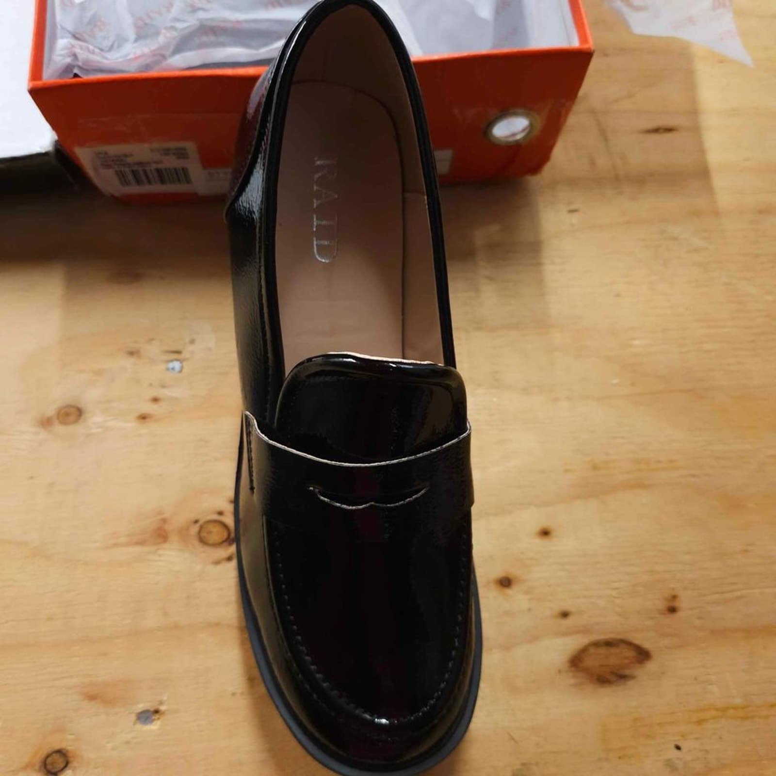 ASOS Raid Presha Platform Heel Loafer in Black - Thumbnail 5