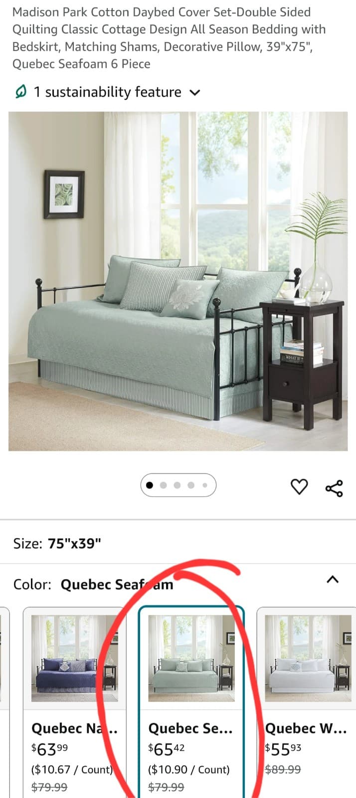 Madison Park 6 Piece Double Sided Day Bed Cover Set - Thumbnail 11