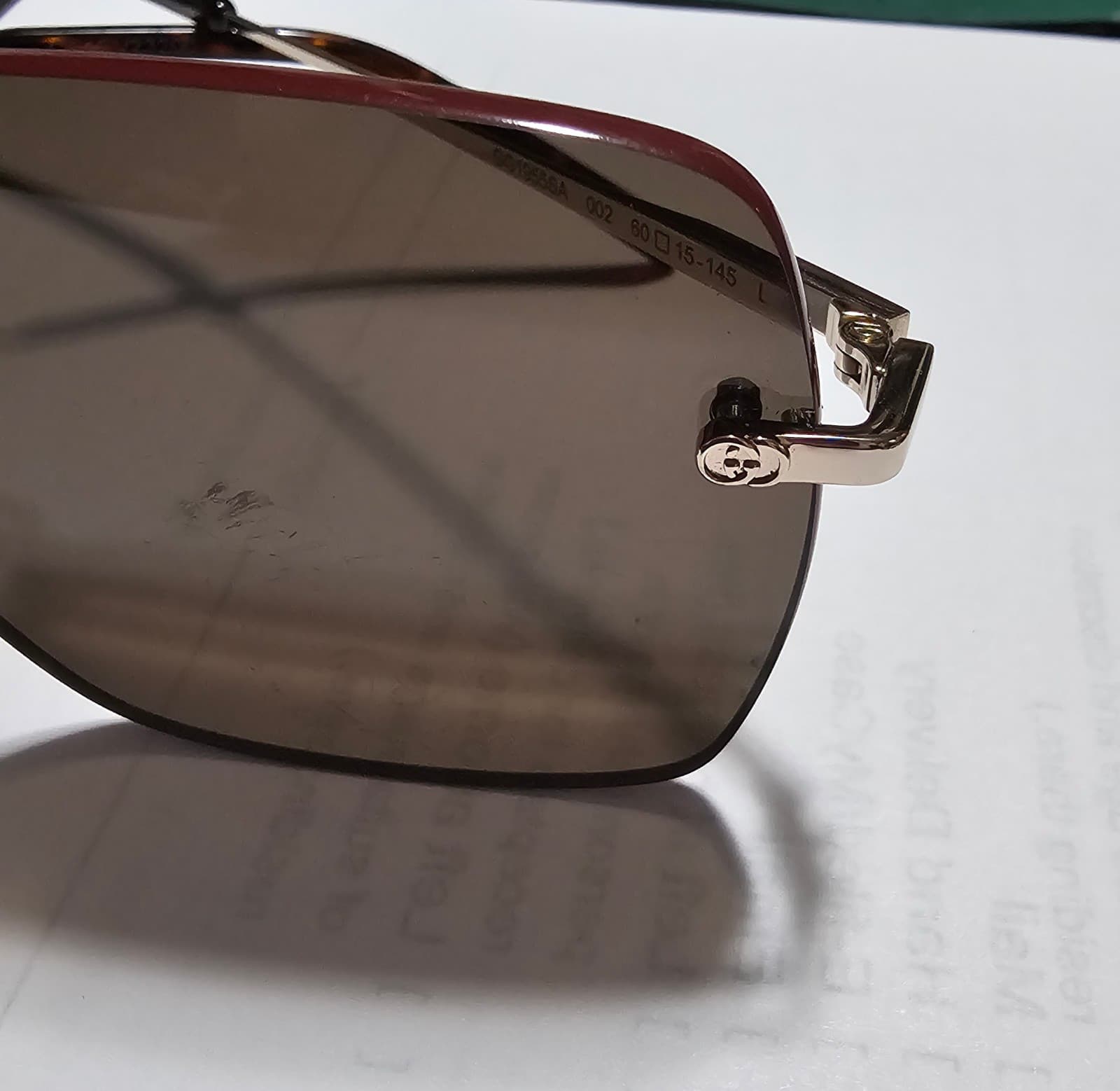 AUTHENTIC GUCCI SQUARE AVIATOR SUNGLASSES MODEL GG1955SA - Thumbnail 11