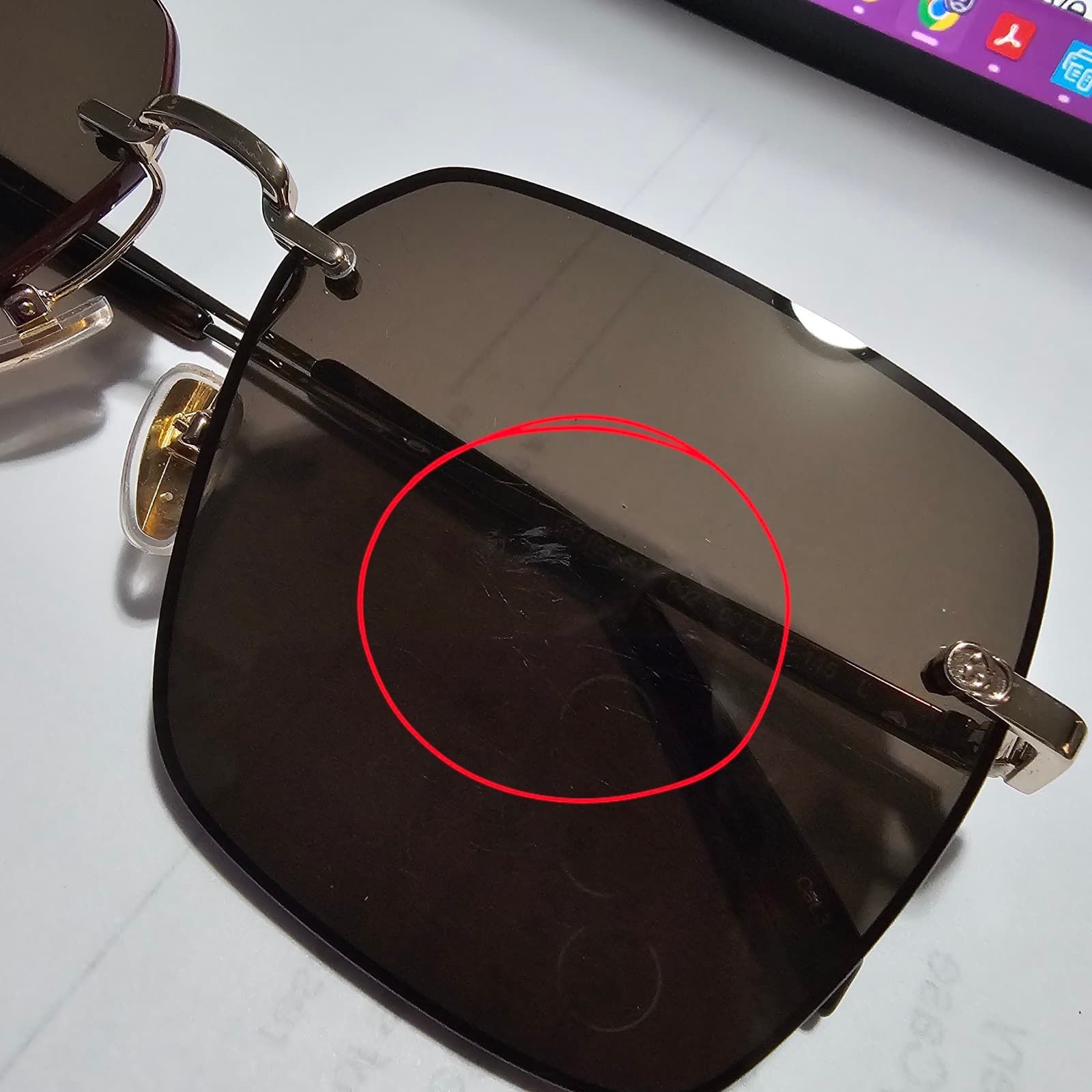 AUTHENTIC GUCCI SQUARE AVIATOR SUNGLASSES MODEL GG1955SA - Thumbnail 4