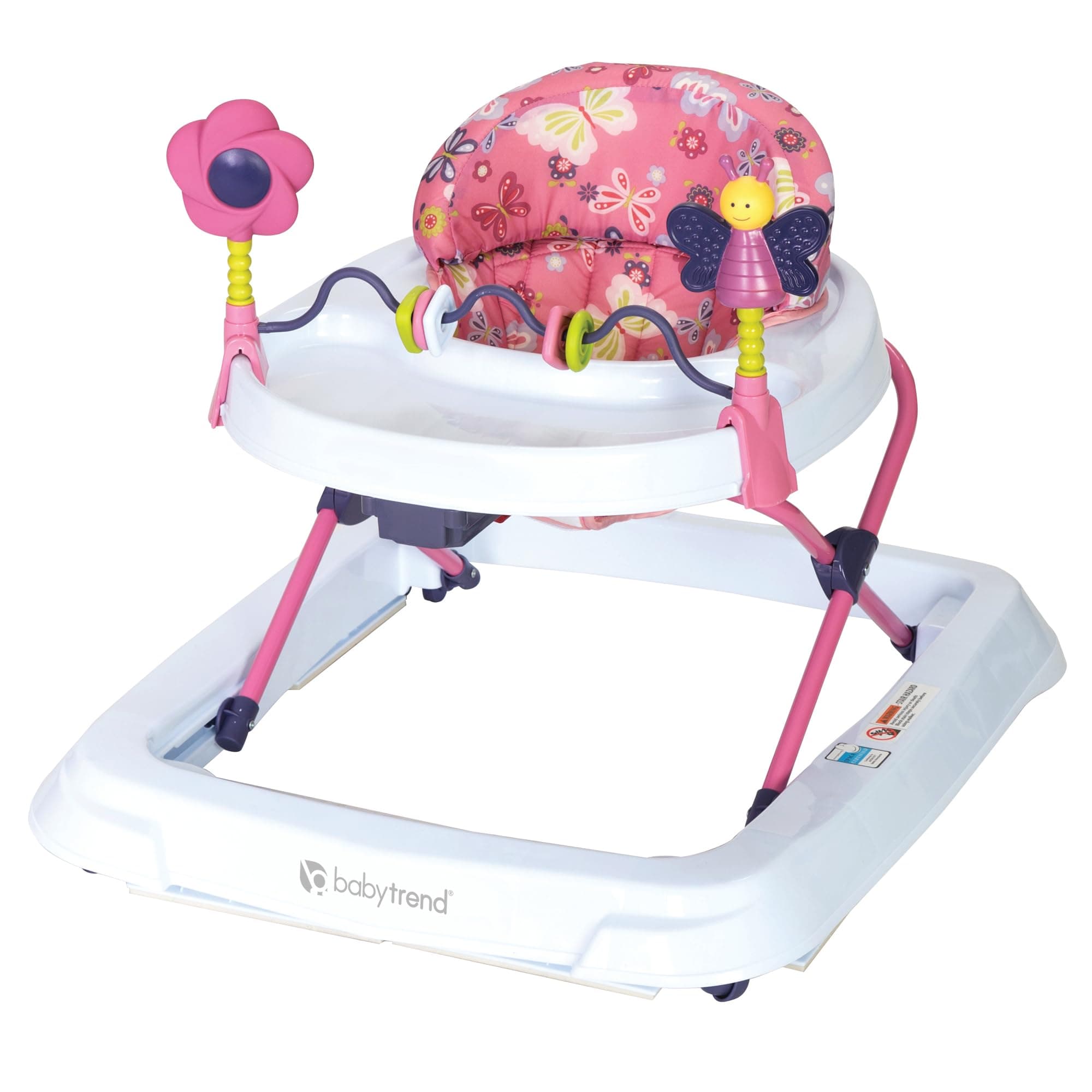Smart Steps Trend Activity Walker with Removeable Toy Bar, Multi-Directional Front Wheels, Tray, Adjustable Height and Flat Fold Frame for Storage, Ages 6 Months +, Emily Pink - Thumbnail 2