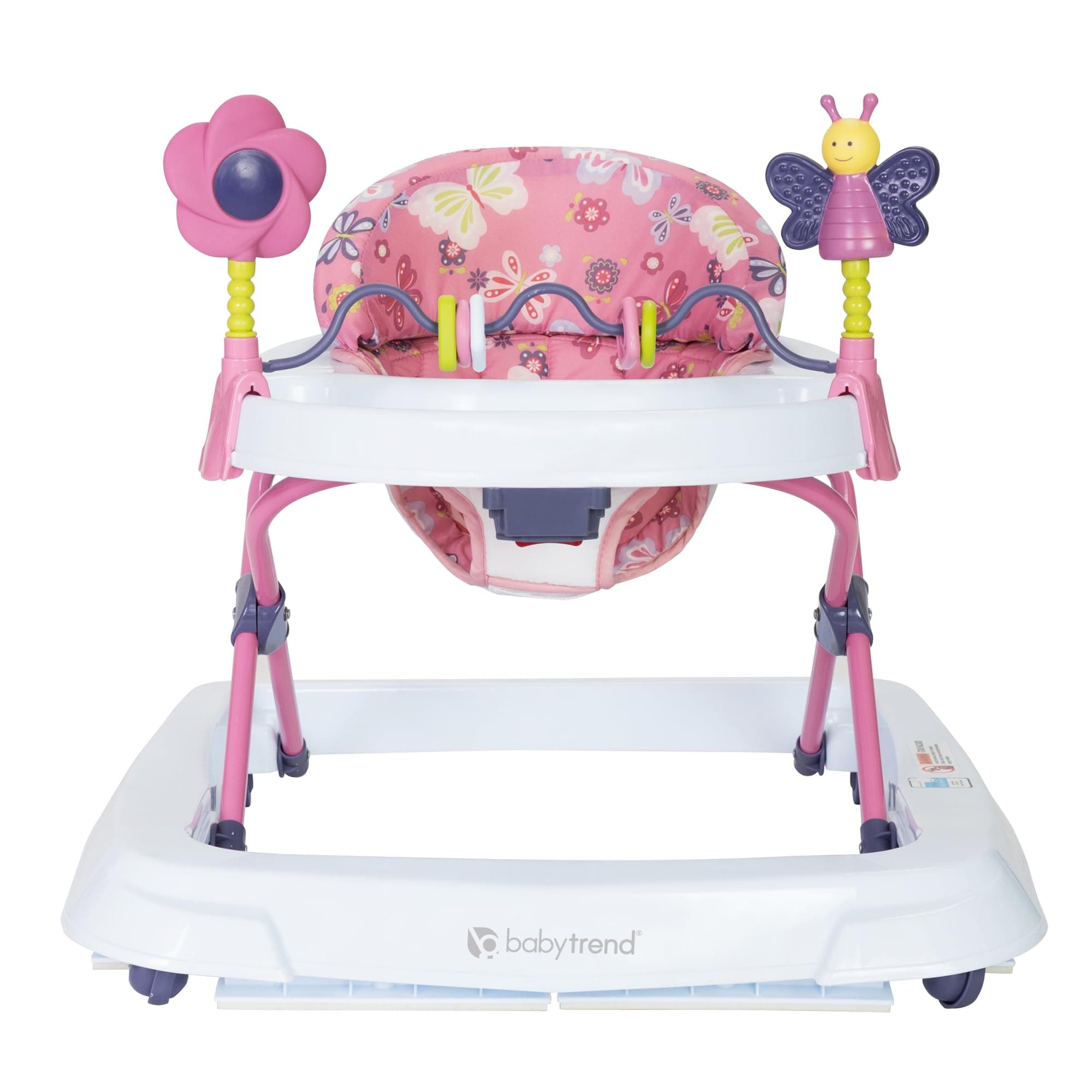 Smart Steps Trend Activity Walker with Removeable Toy Bar, Multi-Directional Front Wheels, Tray, Adjustable Height and Flat Fold Frame for Storage, Ages 6 Months +, Emily Pink - Thumbnail 6