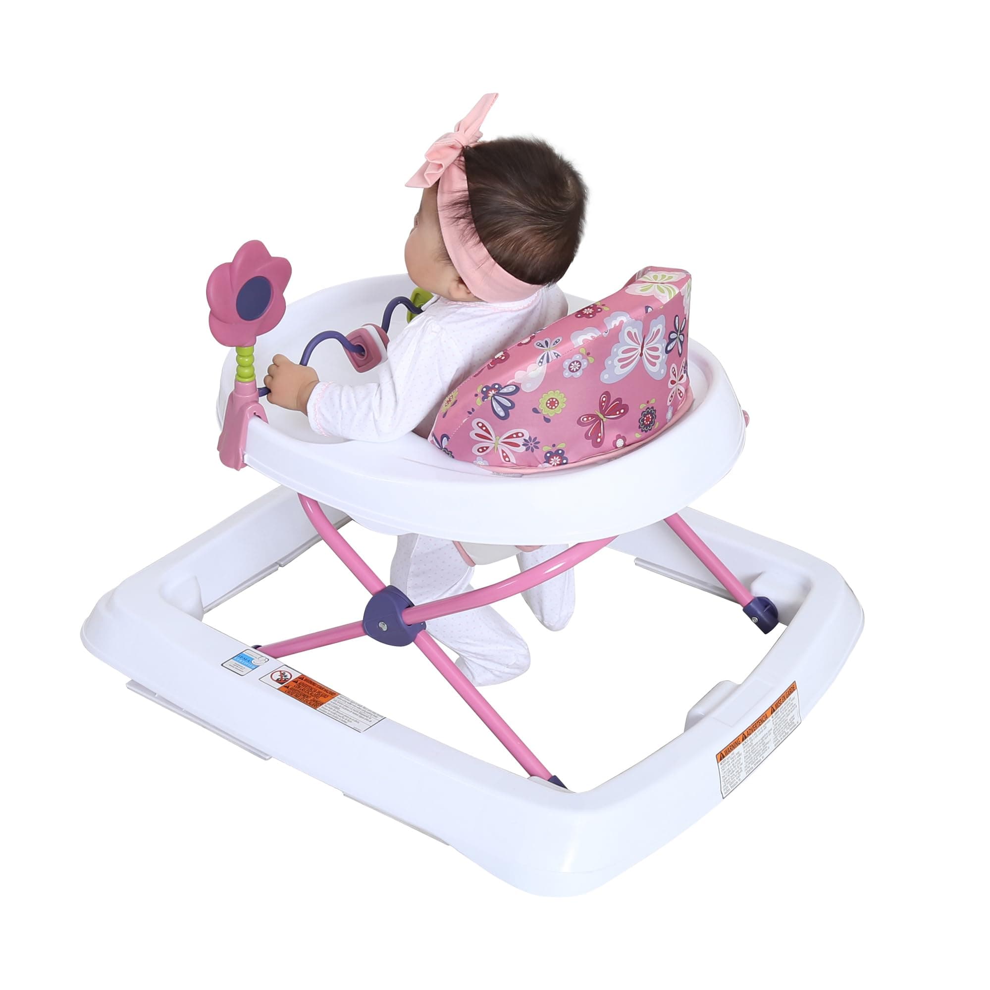 Smart Steps Trend Activity Walker with Removeable Toy Bar, Multi-Directional Front Wheels, Tray, Adjustable Height and Flat Fold Frame for Storage, Ages 6 Months +, Emily Pink - Thumbnail 10