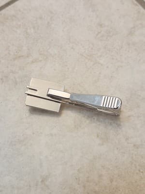 Vintage Mens Tie Clip Bar Lot Mixed Gold Silver Tone Retro Suit Accessories - Thumbnail 9