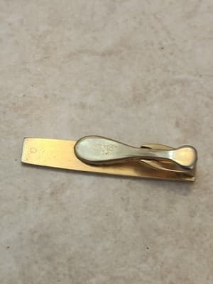 Vintage Mens Tie Clip Bar Lot Mixed Gold Silver Tone Retro Suit Accessories - Thumbnail 13